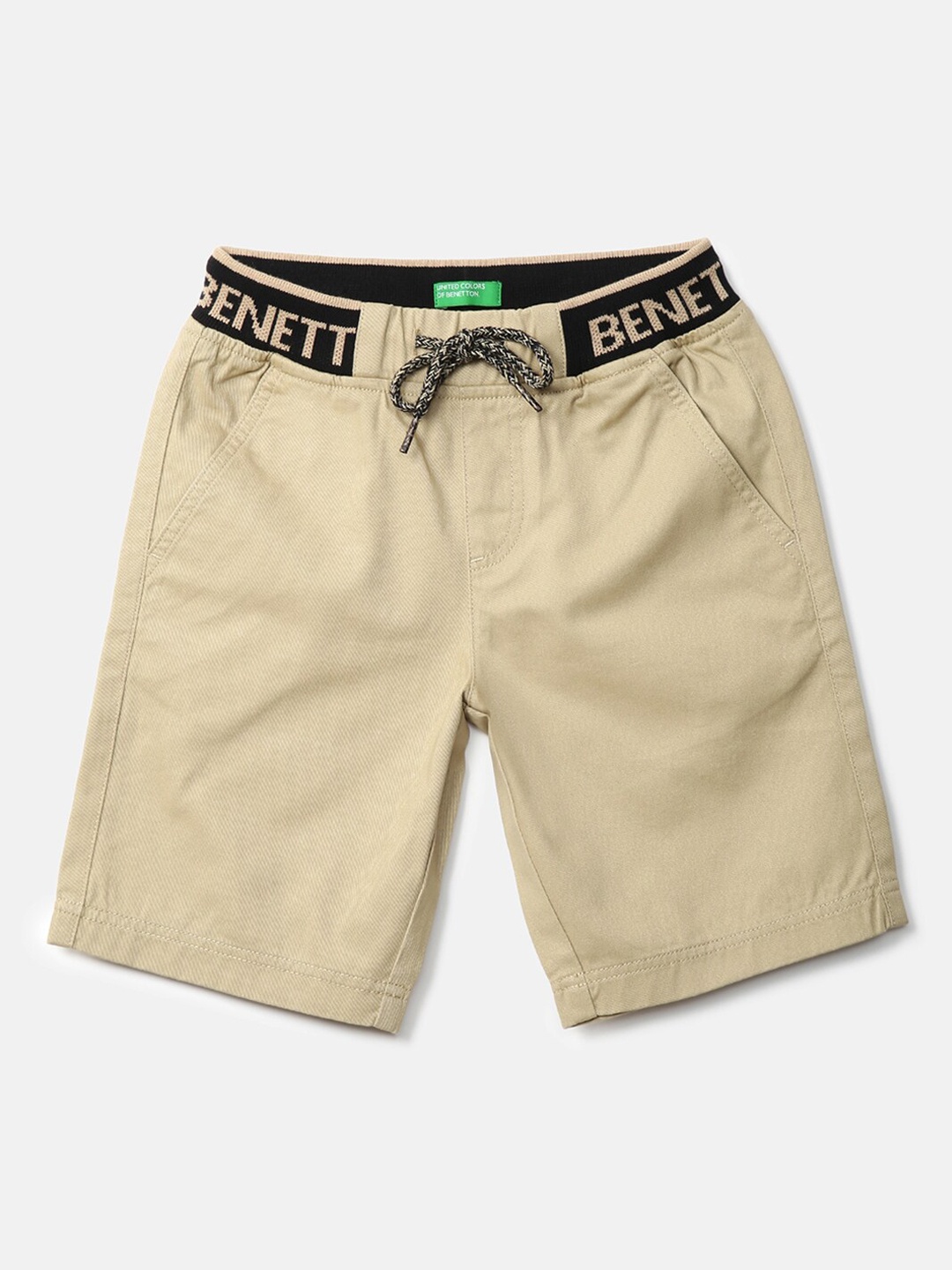 

United Colors of Benetton Boys Beige Solid Shorts