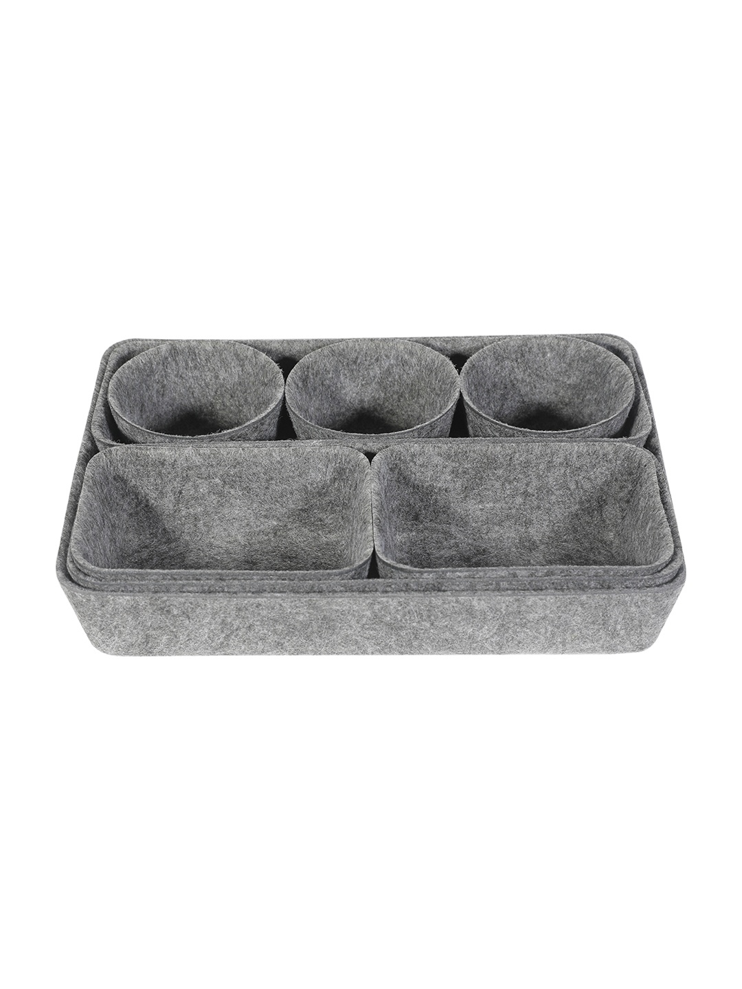 

MARKET99 Grey Rectangular Felt Desk Organizer