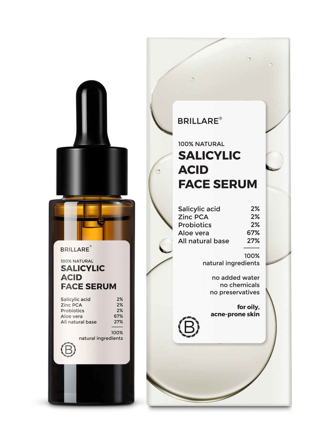 

BRILLARE Salicylic Acid Face Serum For Oily & Acne Prone Skin - 30 ml, Brown