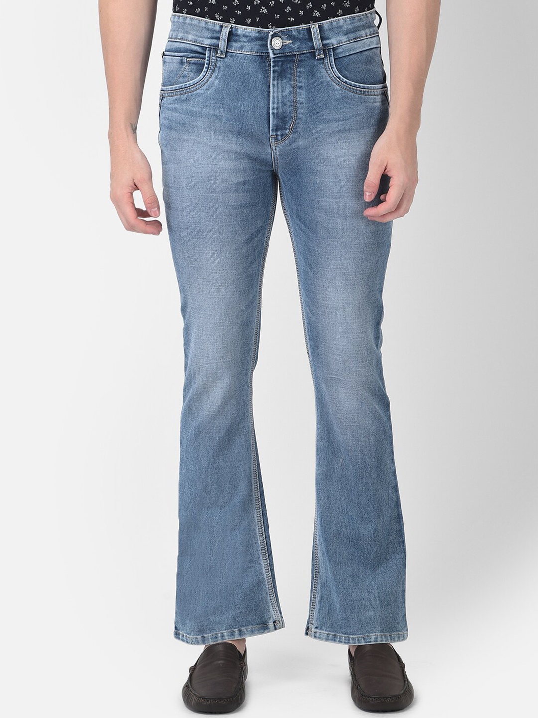 

Crimsoune Club Men Blue Heavy Fade Bootcut Jeans