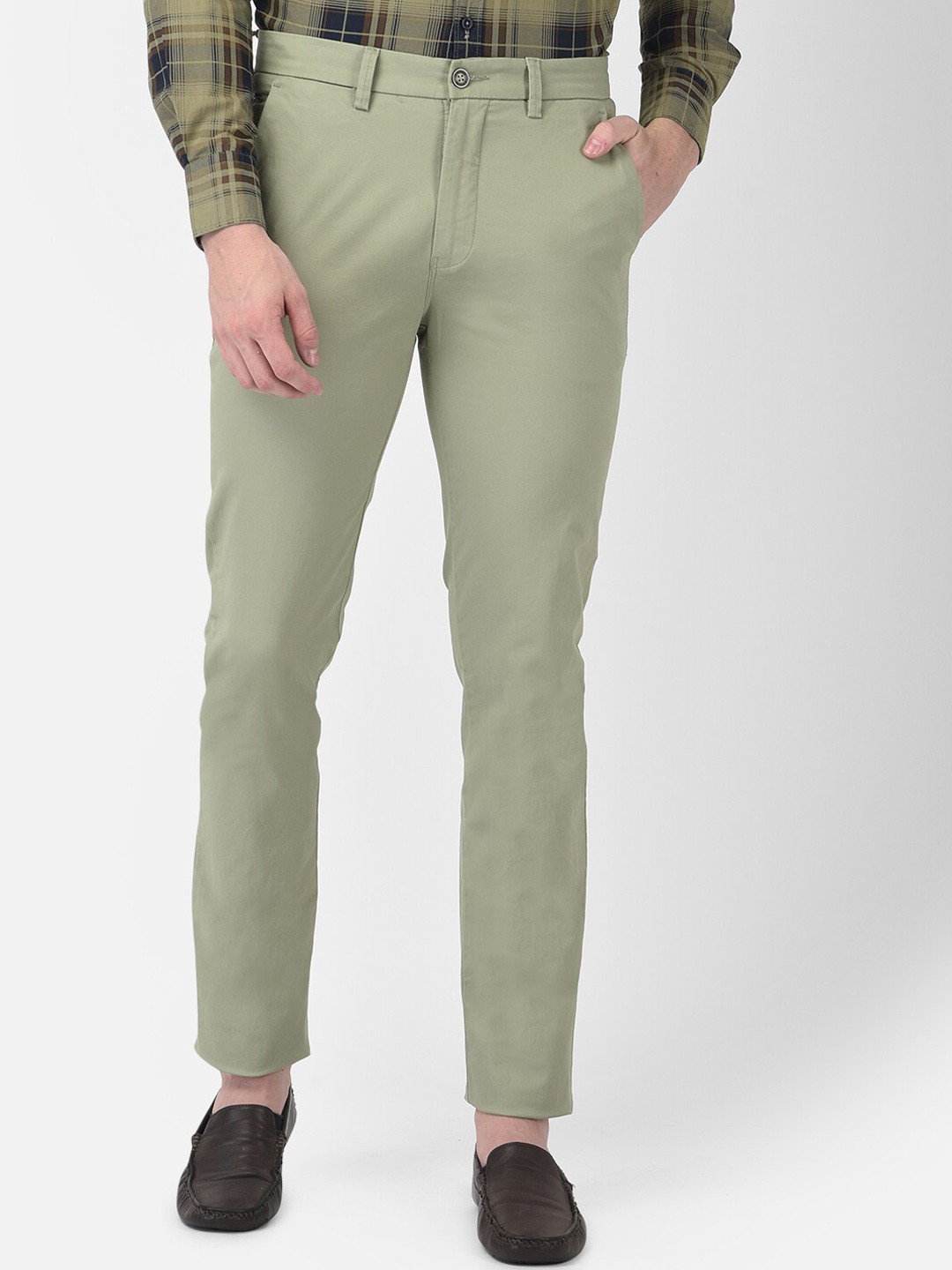 

Crimsoune Club Men Green Urban Slim Fit Trousers