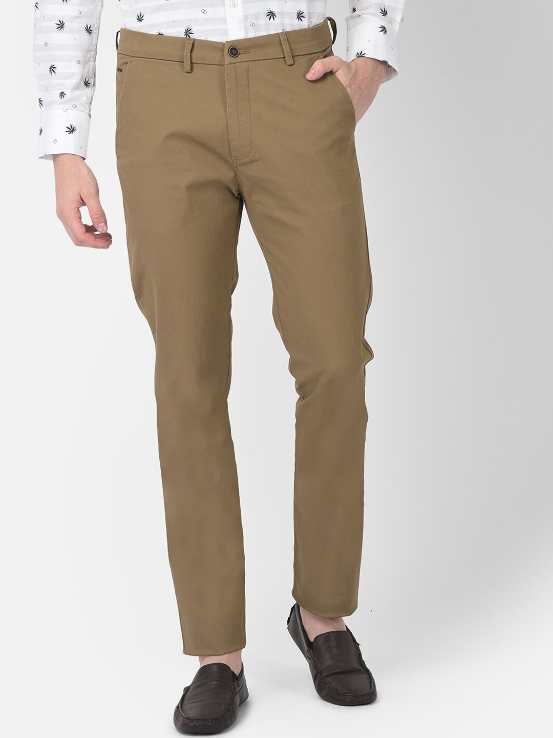 

Crimsoune Club Men Brown Urban Slim Fit Chinos Trousers