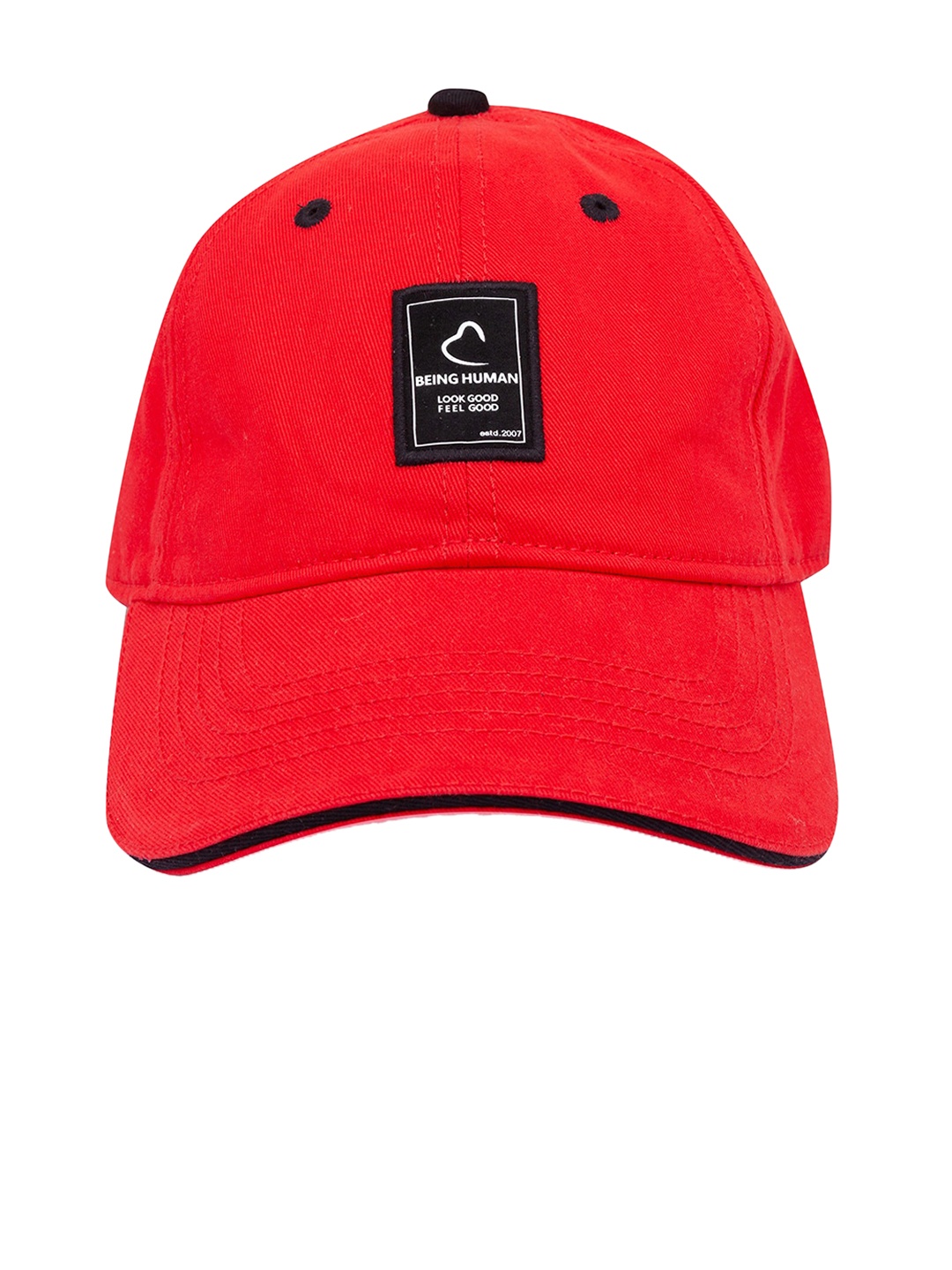 

Being Human Men Coral & Black Printed Baseball Cap