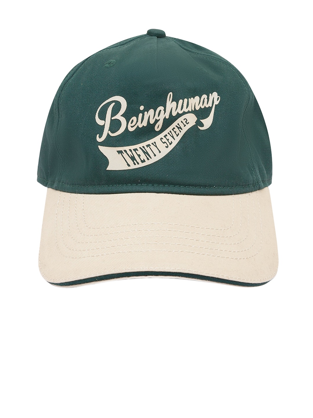 

Being Human Men Green & Beige Printed Baseball Cap