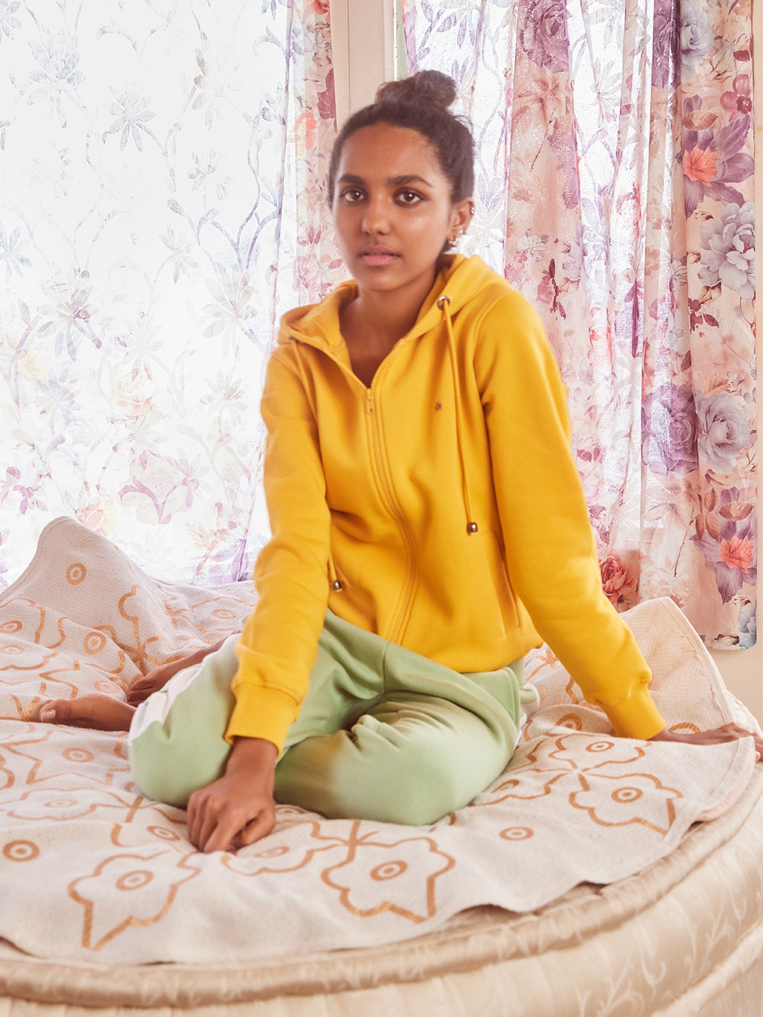 

Crimsoune Club Women Yellow Hooded Sweatshirt