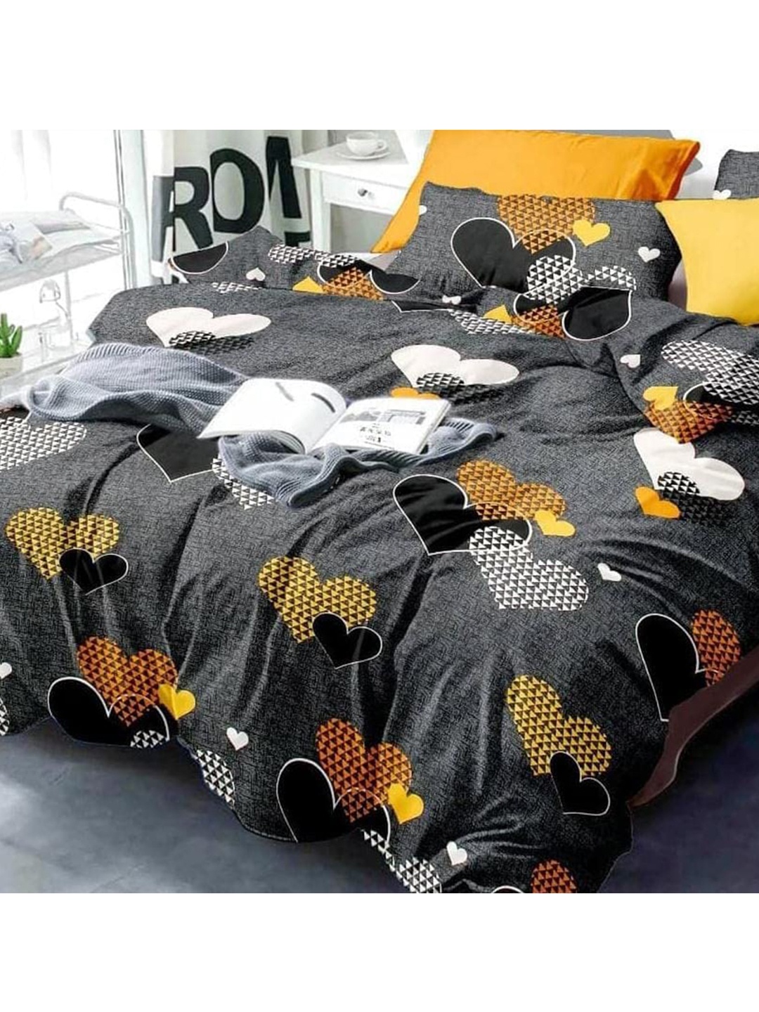 

Sasimo Grey & Blue Geometric AC Room 150 GSM Double Bed Comforter