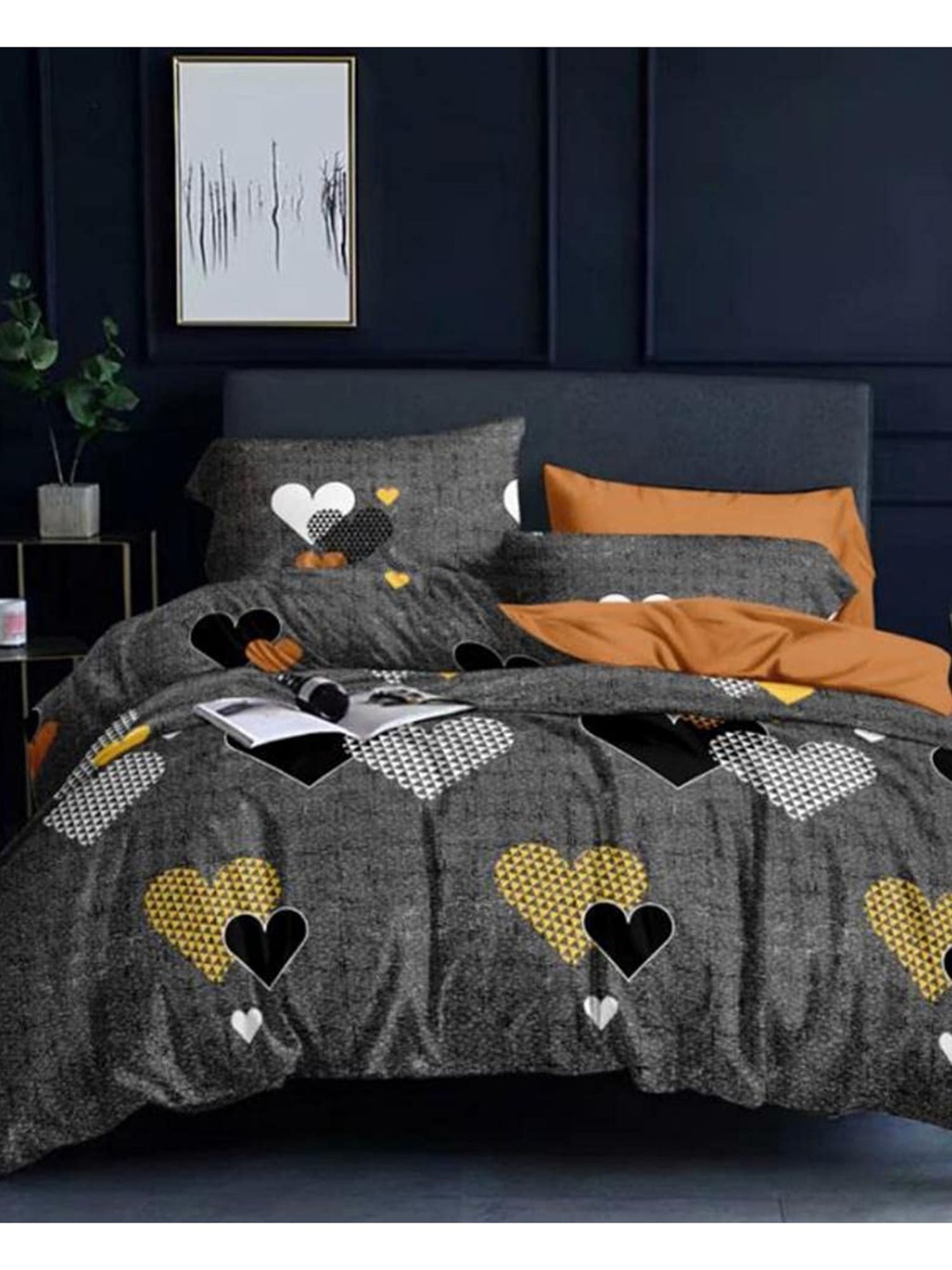 

Sasimo Grey & White Geometric AC Room 150 GSM Double Bed Extra Soft Comforter