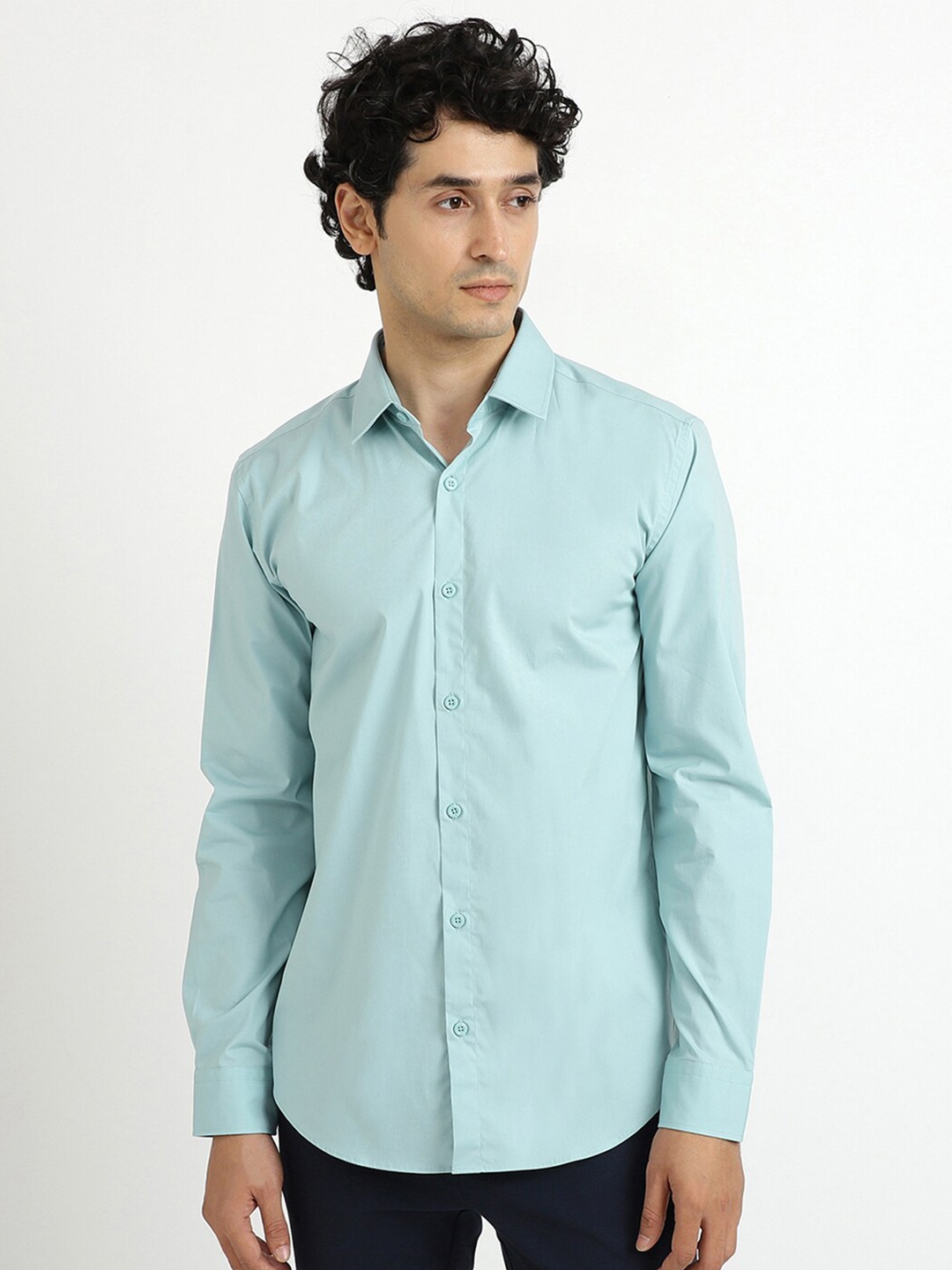 

United Colors of Benetton Men Blue Slim Fit Casual Shirt