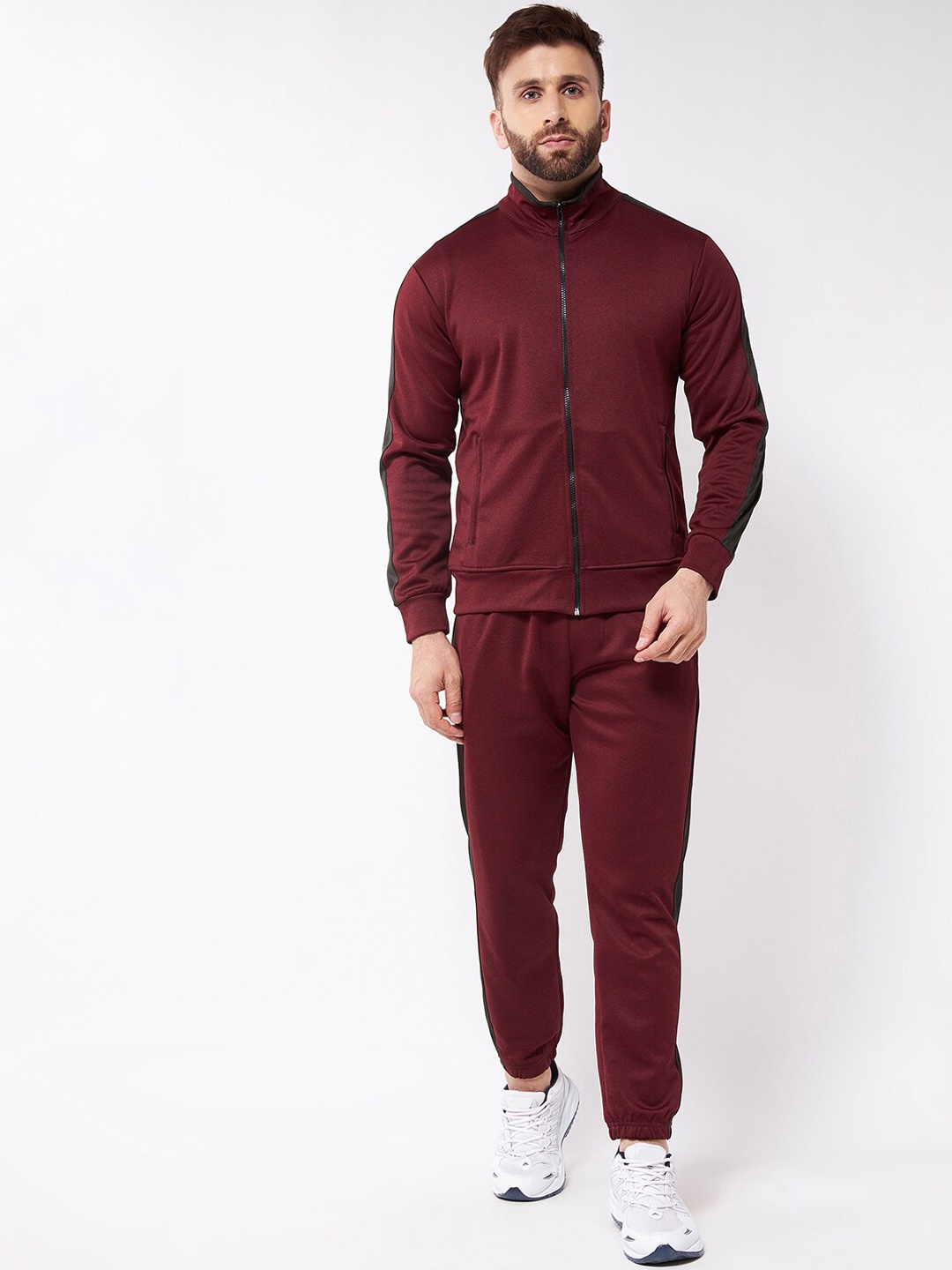 

GRITSTONES Men Maroon Solid Tracksuits
