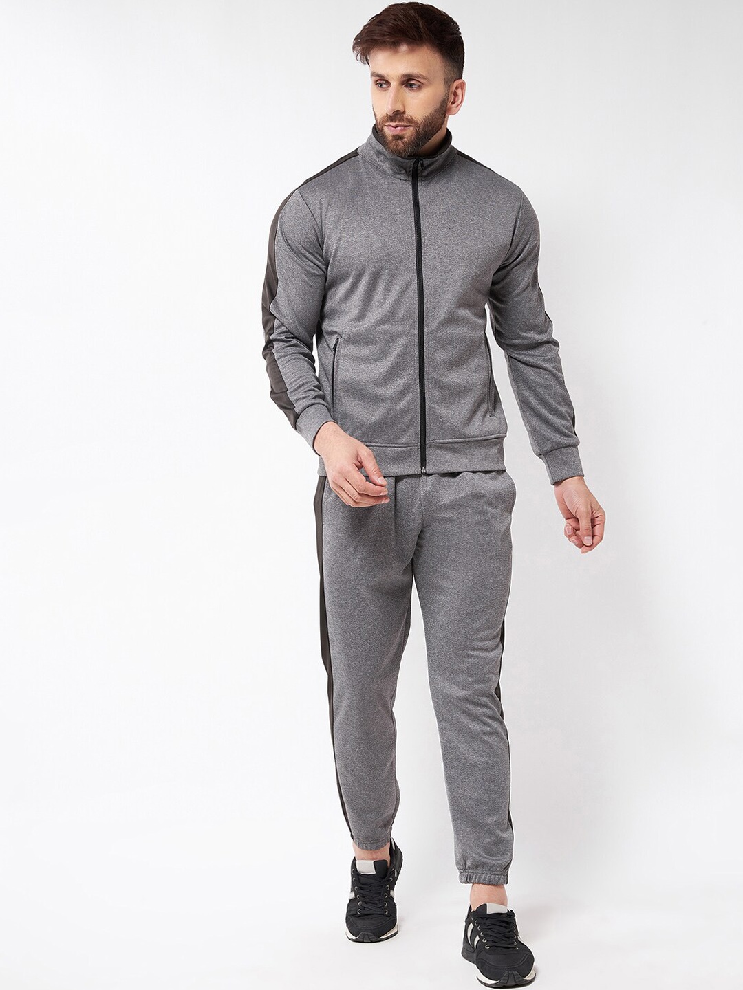 

GRITSTONES Men Grey Solid Tracksuits