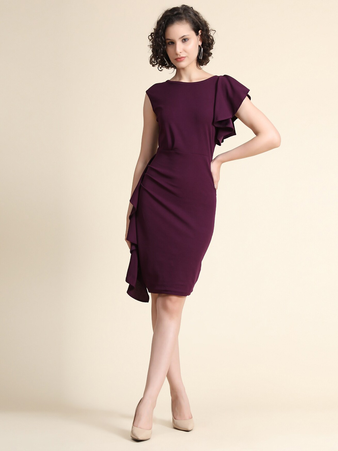 

WESTHOOD Women Purple Bodycon Dress
