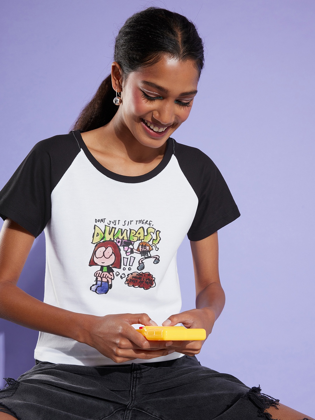 

Stylecast X Hersheinbox White Typography Graphic Top