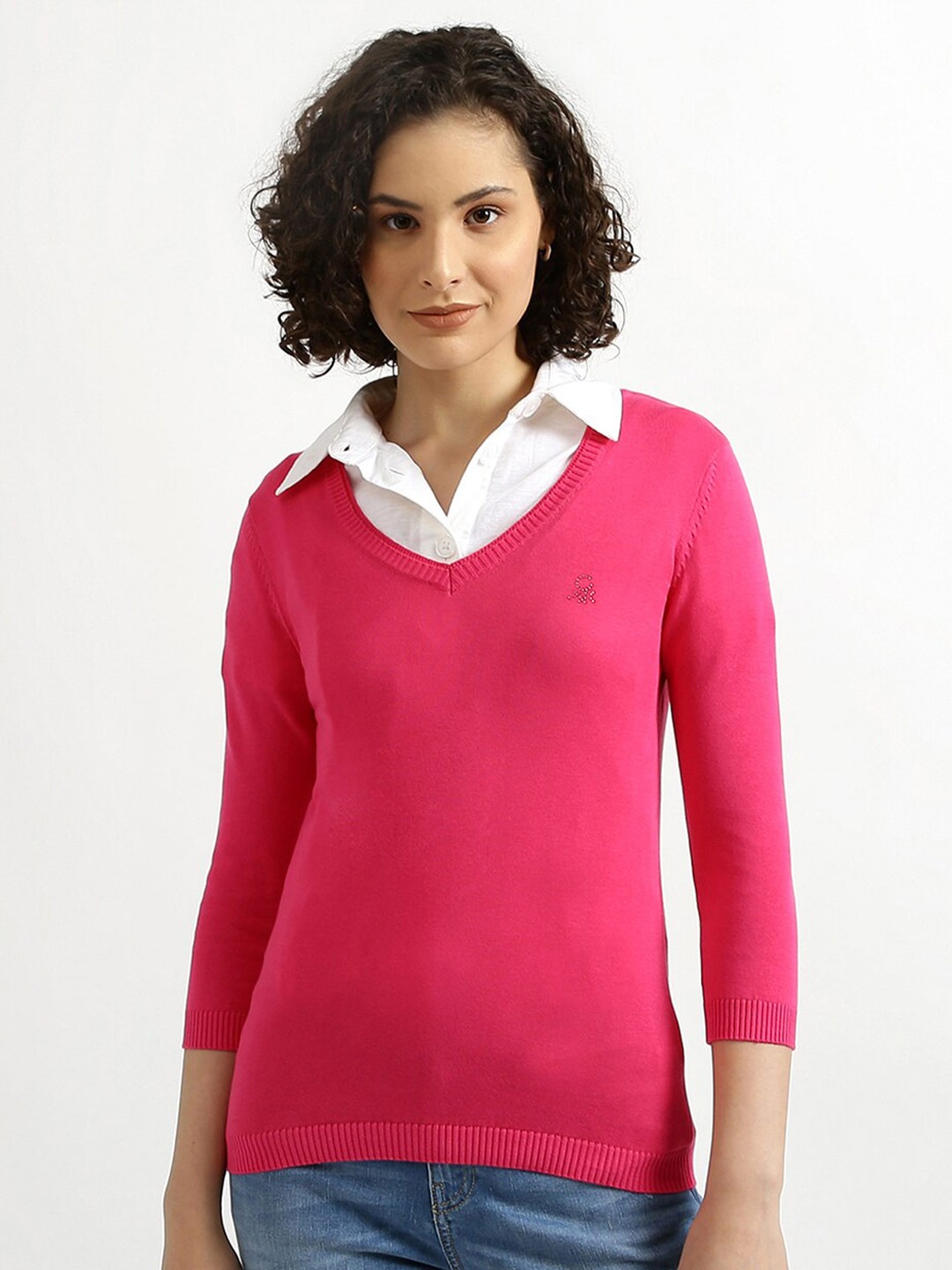 

United Colors of Benetton Women Fuchsia Pullover