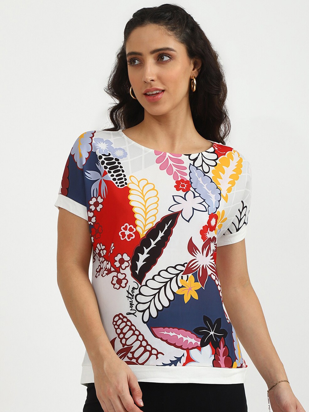 

United Colors of Benetton Women Multicoloured Floral Printed Top, Multi