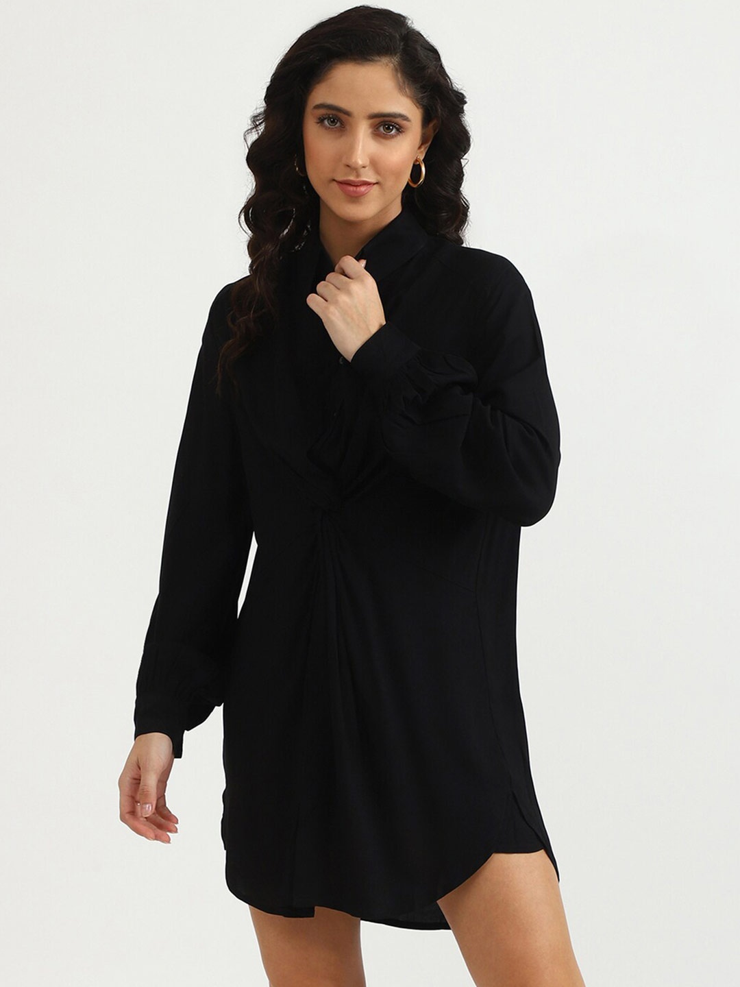 

United Colors of Benetton Black A-Line Mini Dress