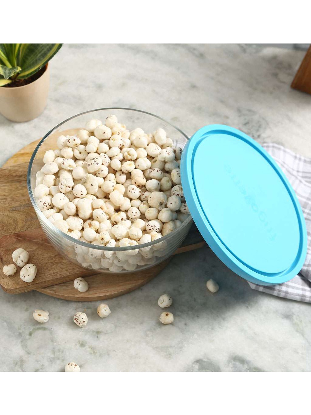 

Wonderchef Bormioli Frigoverre Transparent Round Glass Container Box