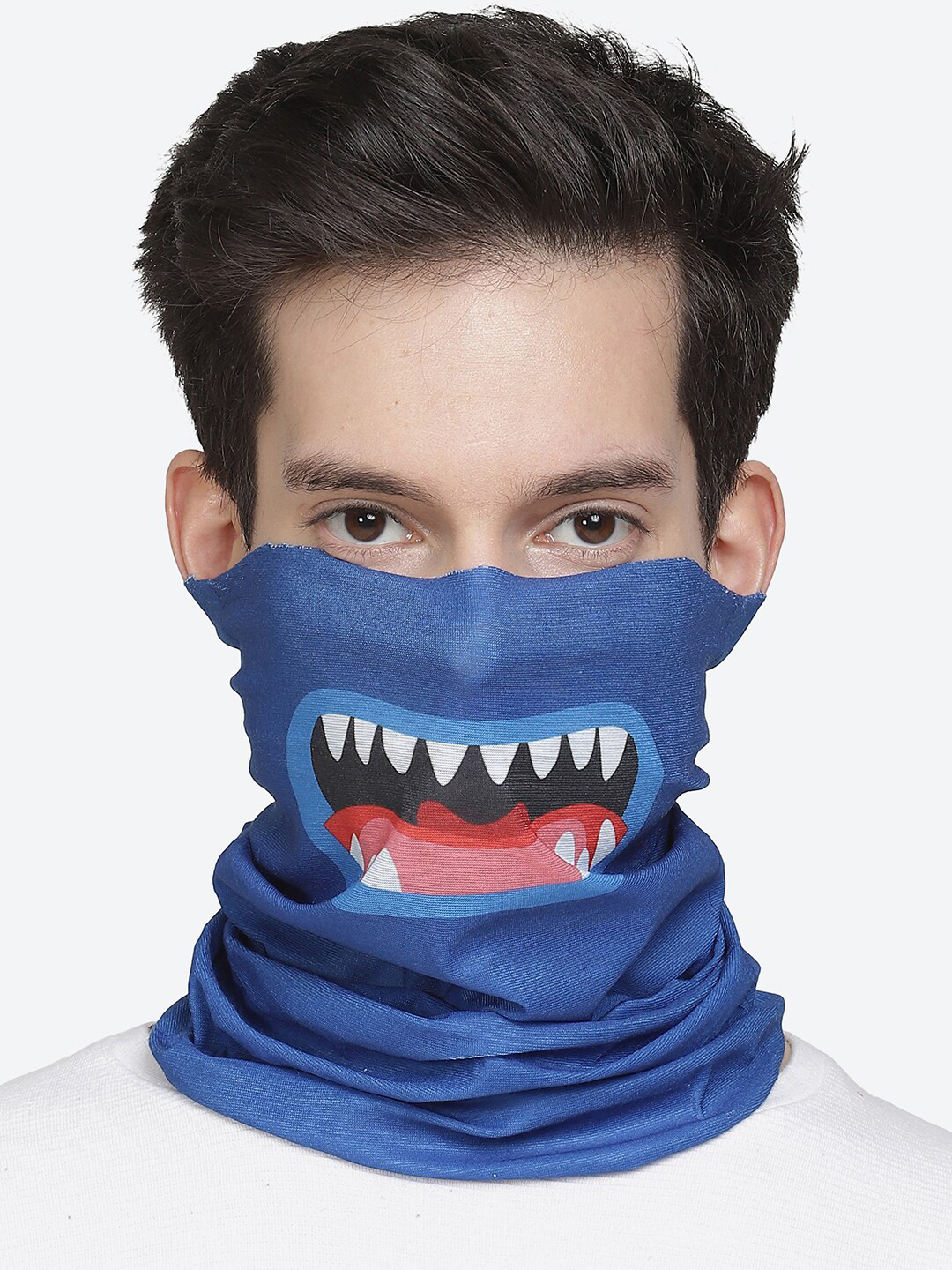 

Free Authority Men Blue Printed Bandana