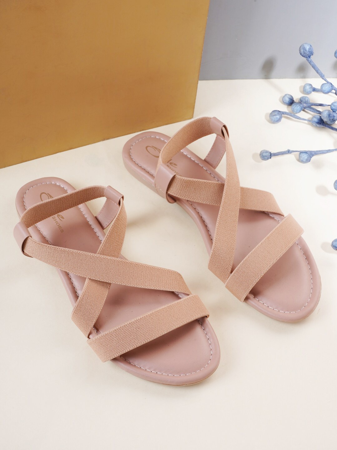 

Style Shoes Women Beige Open Toe Flats