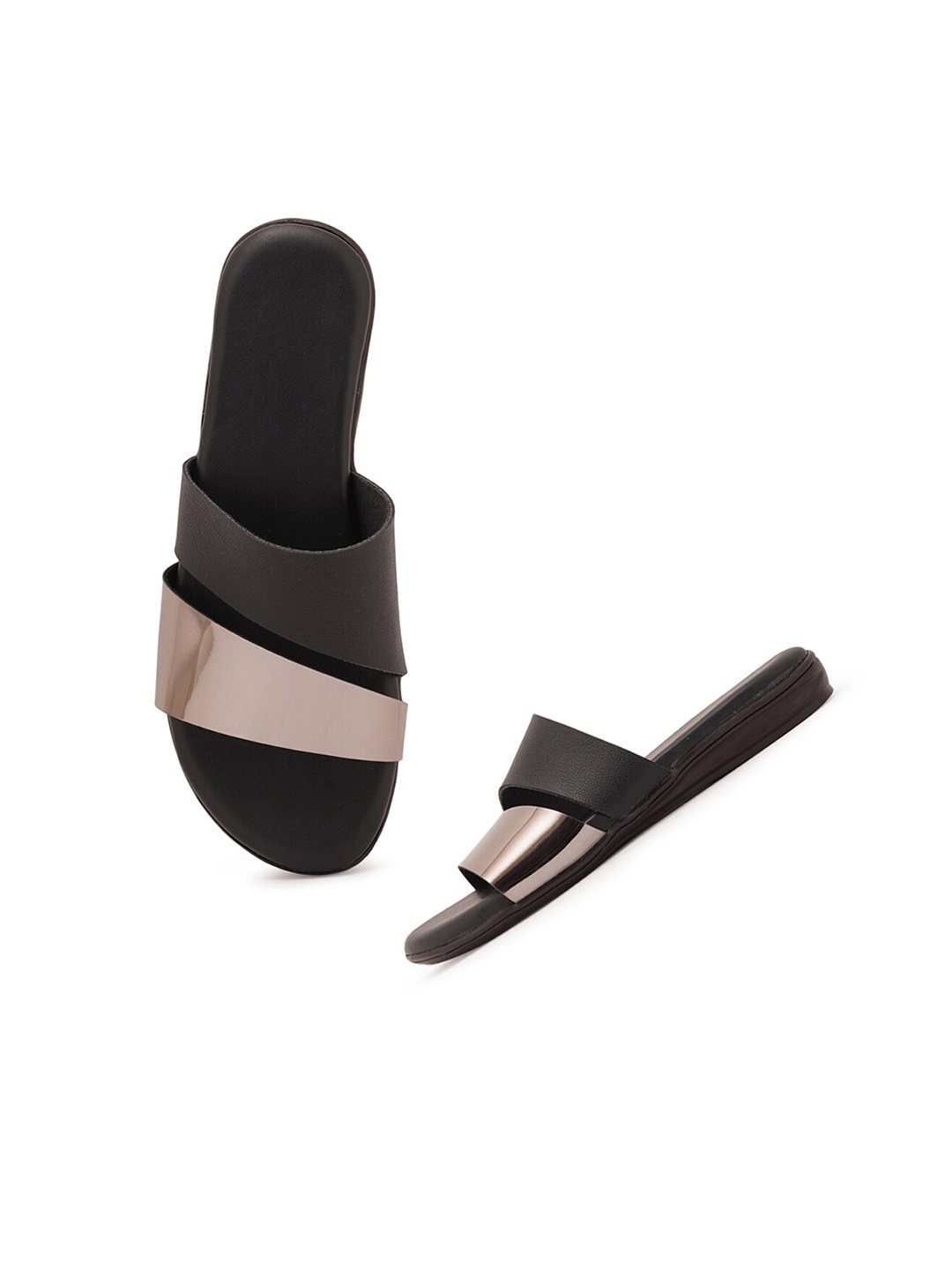 

Style Shoes Women Black Open Toe Flats