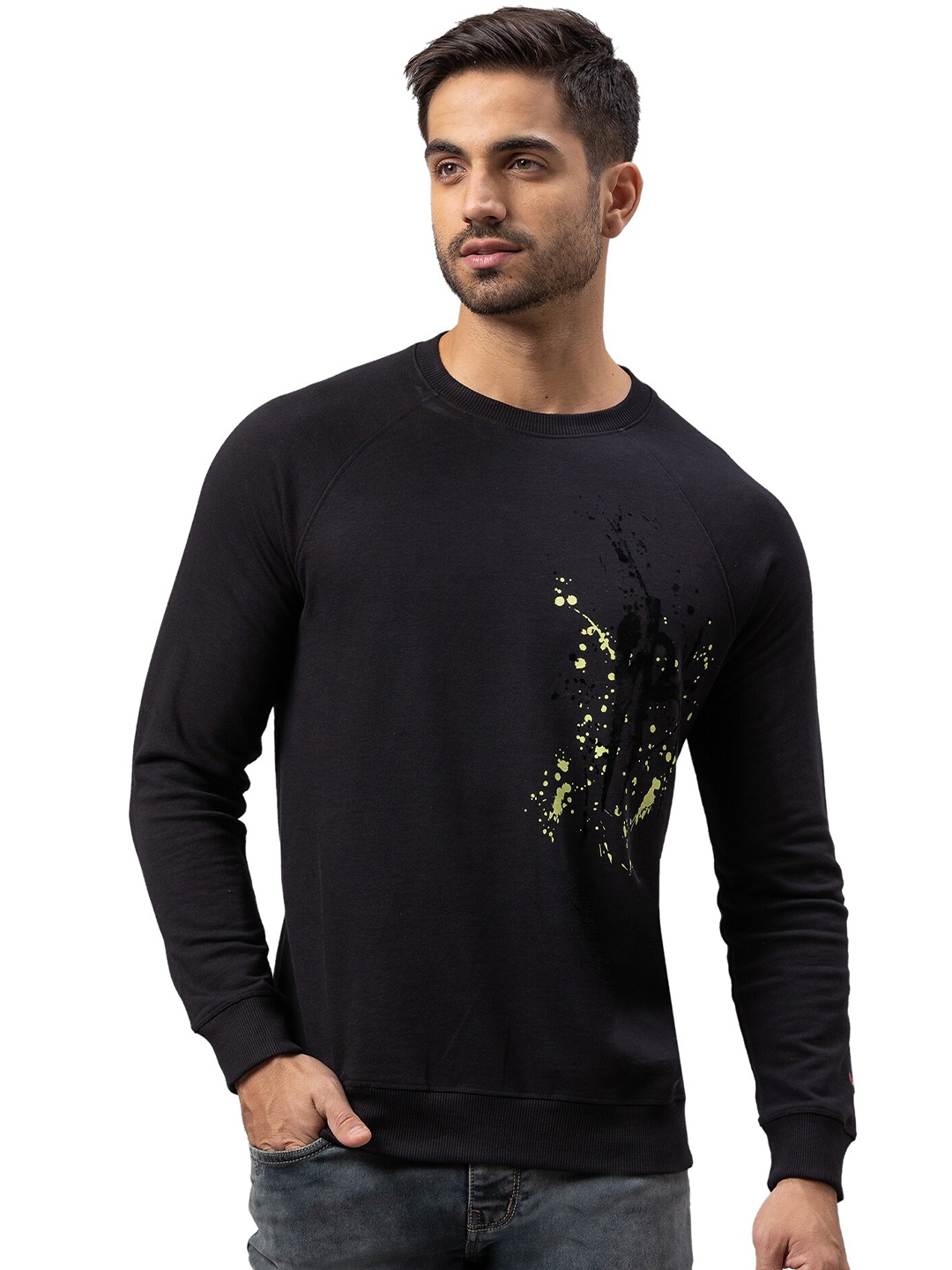 

Being Human Men Black Printed Pullover Sweatshirt