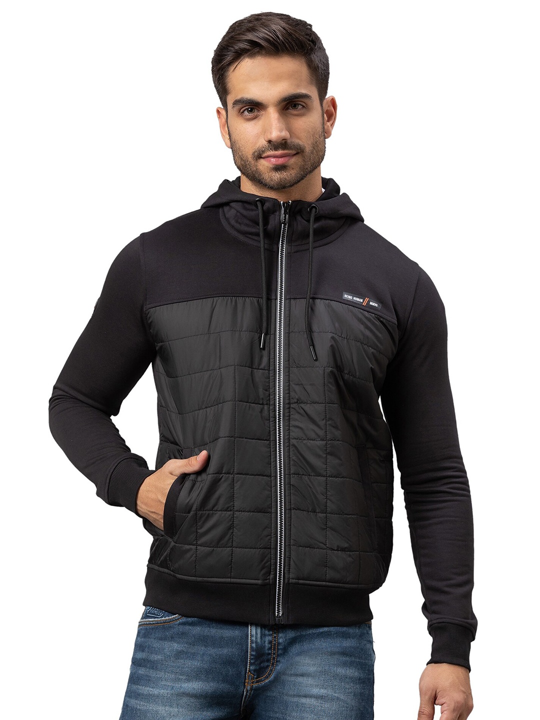 

Being Human Men Black Grey Tailored Jacket