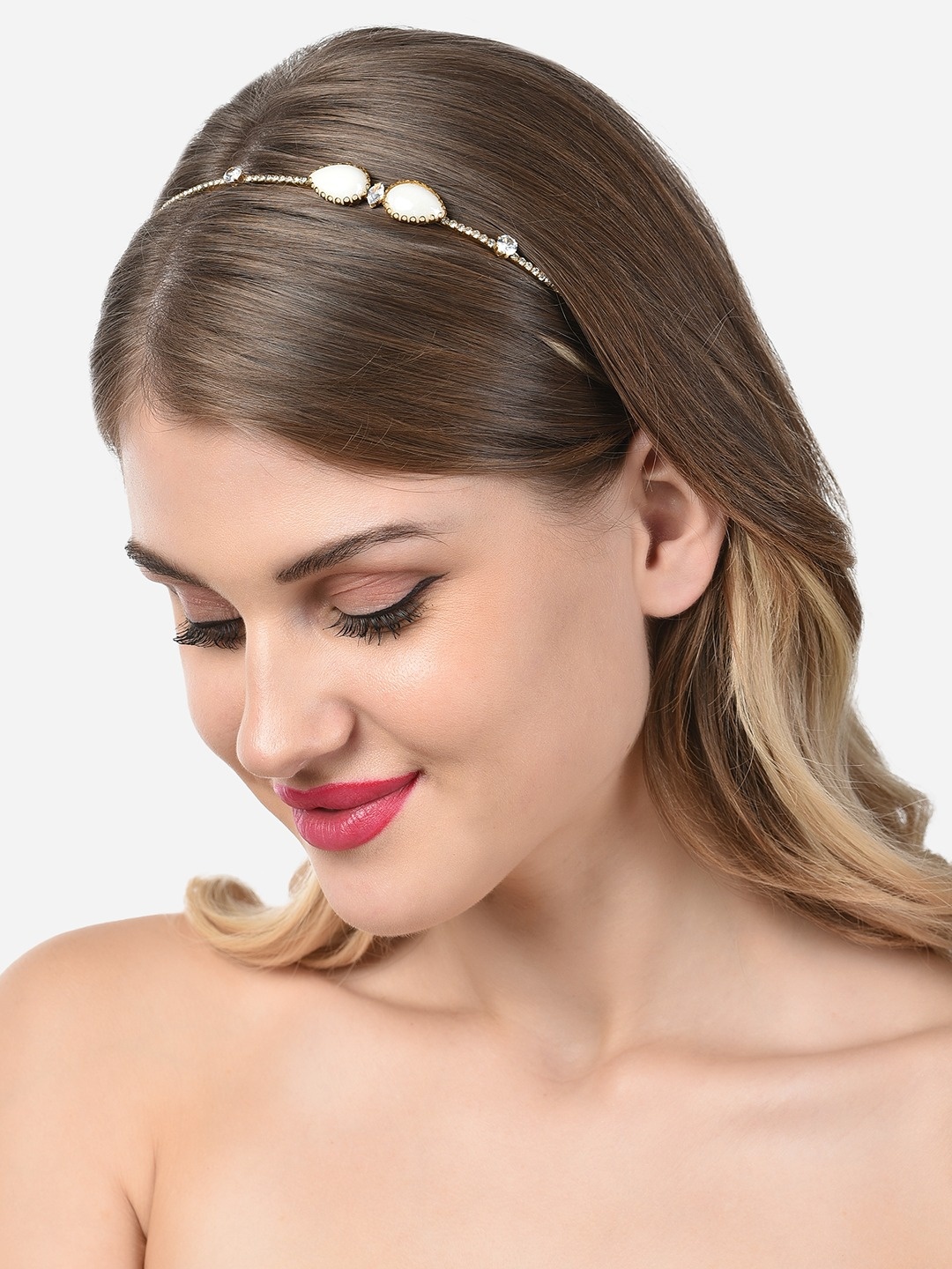 

Zaveri Pearls Women Gold-Toned Embellished Hairband