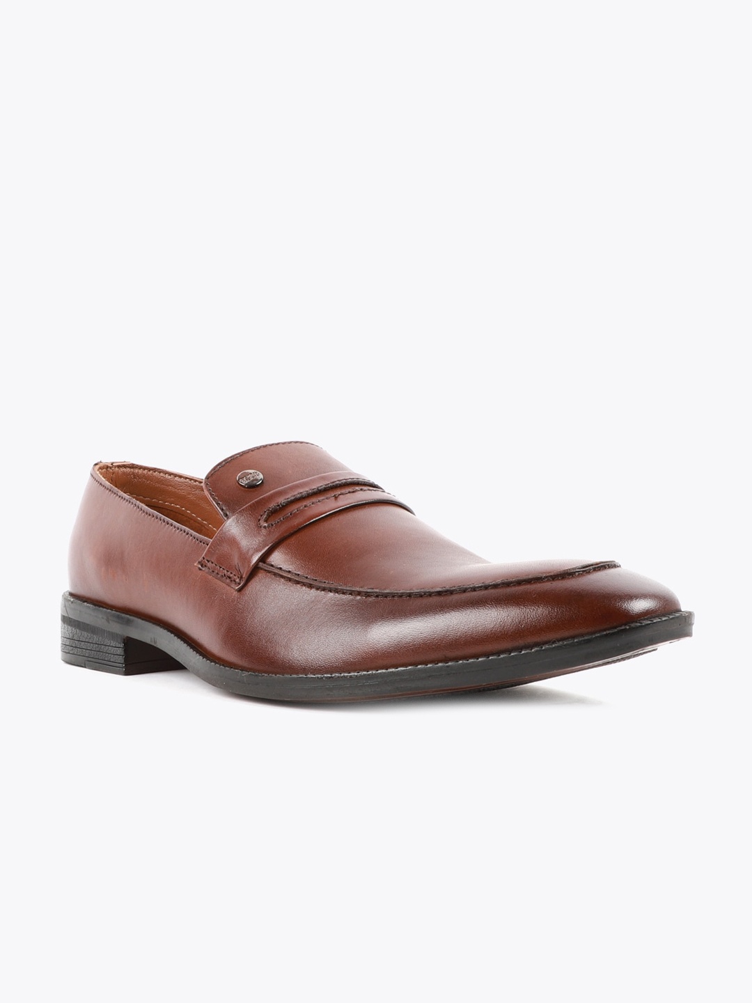 

Carlton London Men Brown Solid Formal Slip-On Shoes