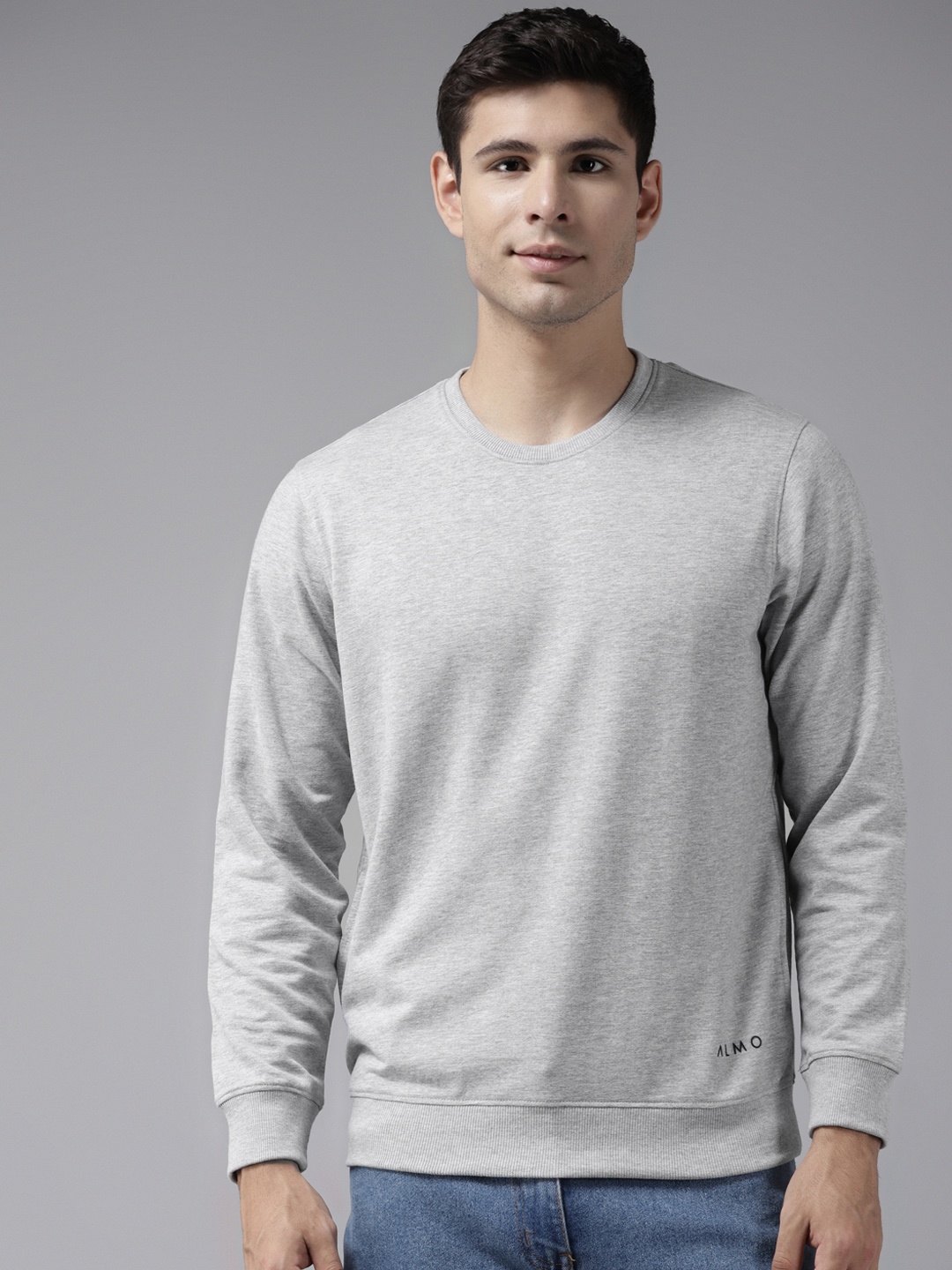 

Almo Wear Men Grey Lightweight Ultra-warm Sweatshirt