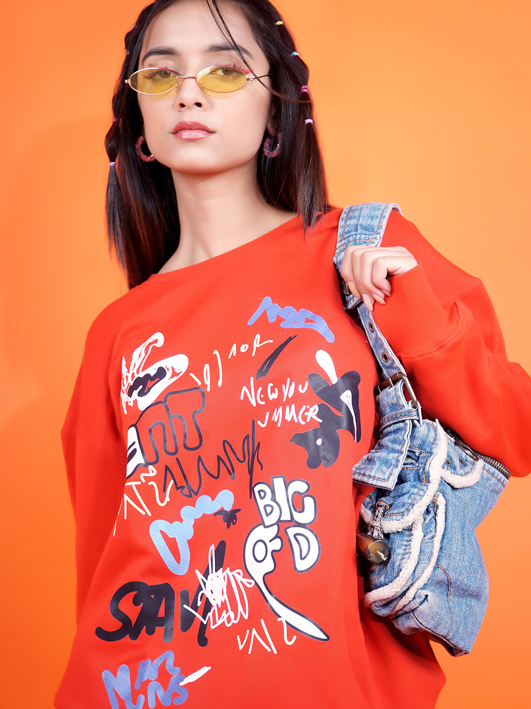 

Stylecast X Hersheinbox Women Red Printed Pure Cotton Sweatshirt