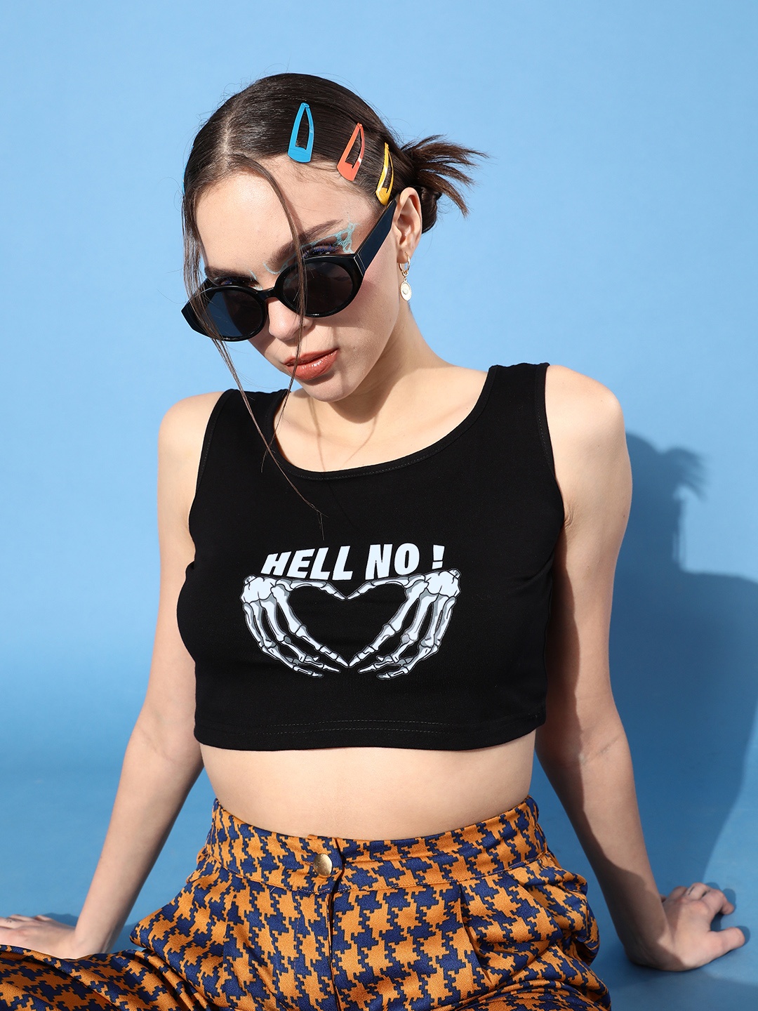 

Stylecast X Hersheinbox Black Graphic Top