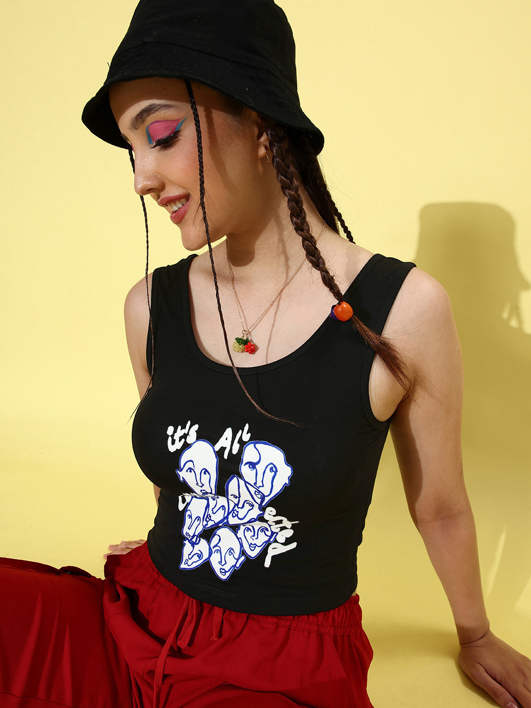 

Stylecast X Hersheinbox Black Graphic Top