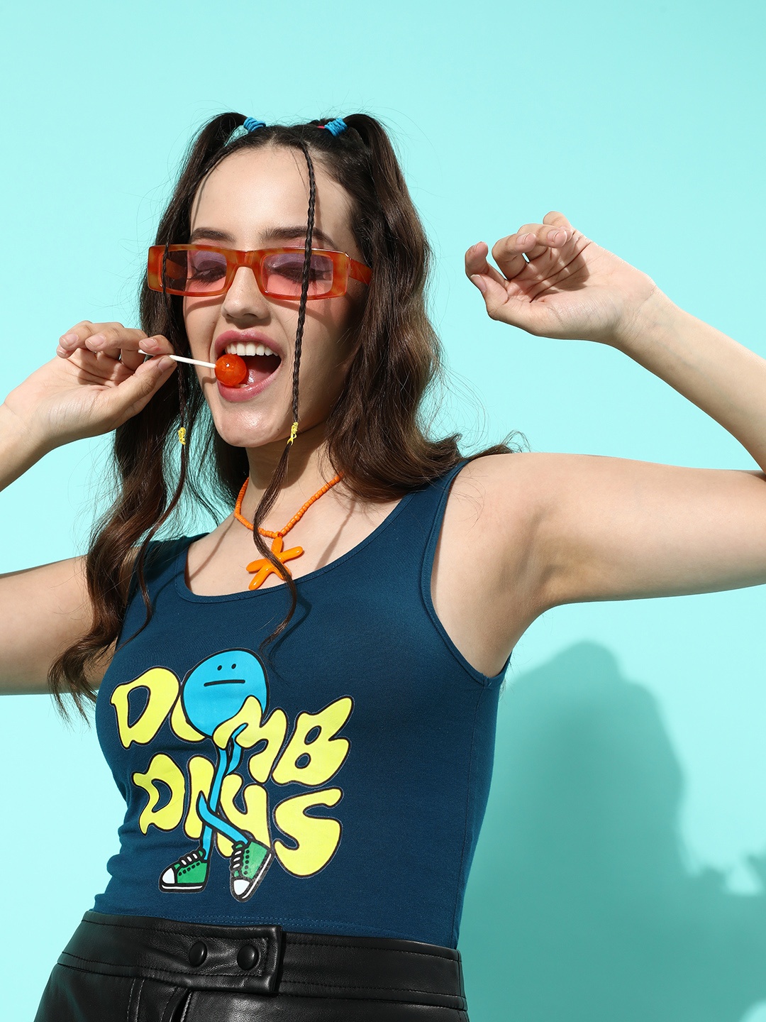 

Stylecast X Hersheinbox Blue Typography Seriously Silly Top