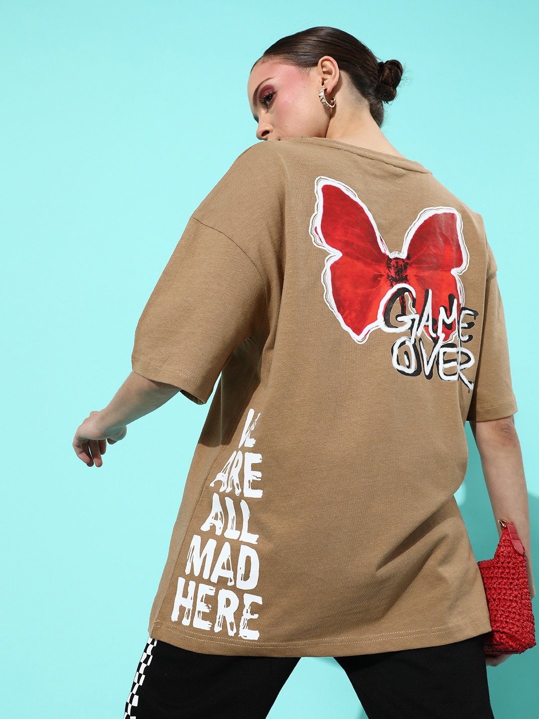 

Stylecast X Hersheinbox Women Chic Khaki Typography Seriously Silly Tshirt