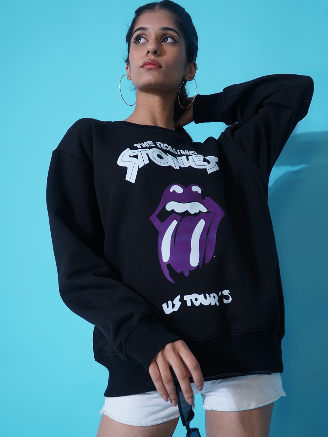 

Stylecast X Hersheinbox Women Black Pure Cotton Printed Sweatshirt