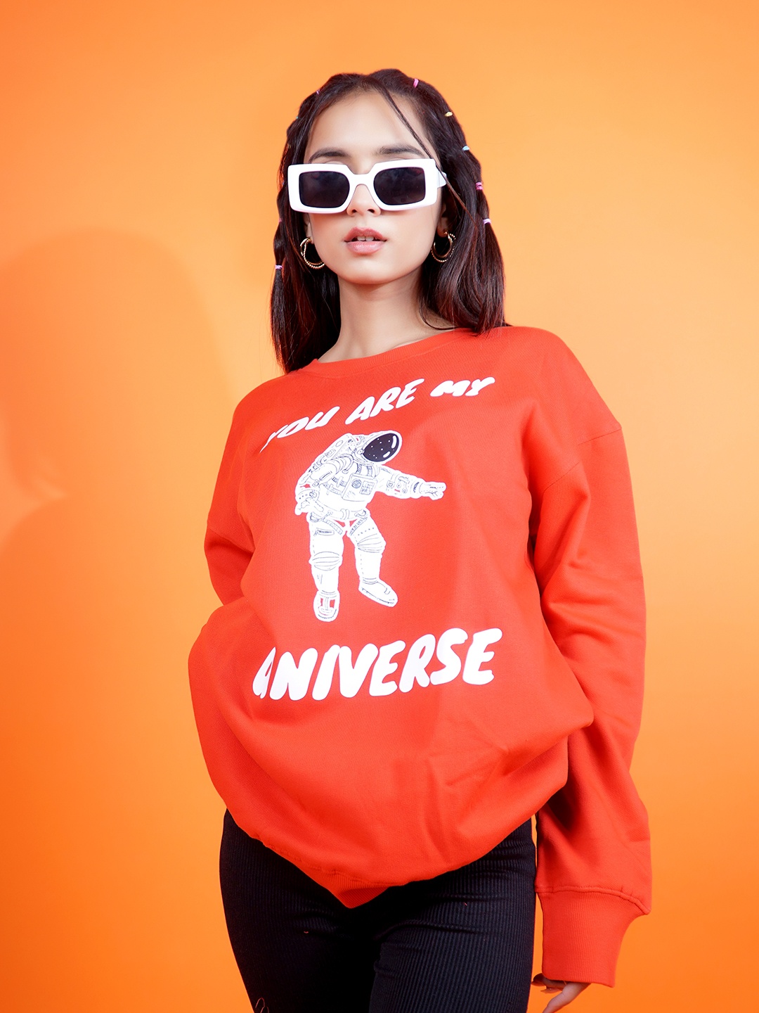 

Stylecast X Hersheinbox Women Red Printed Pure Cotton Sweatshirt