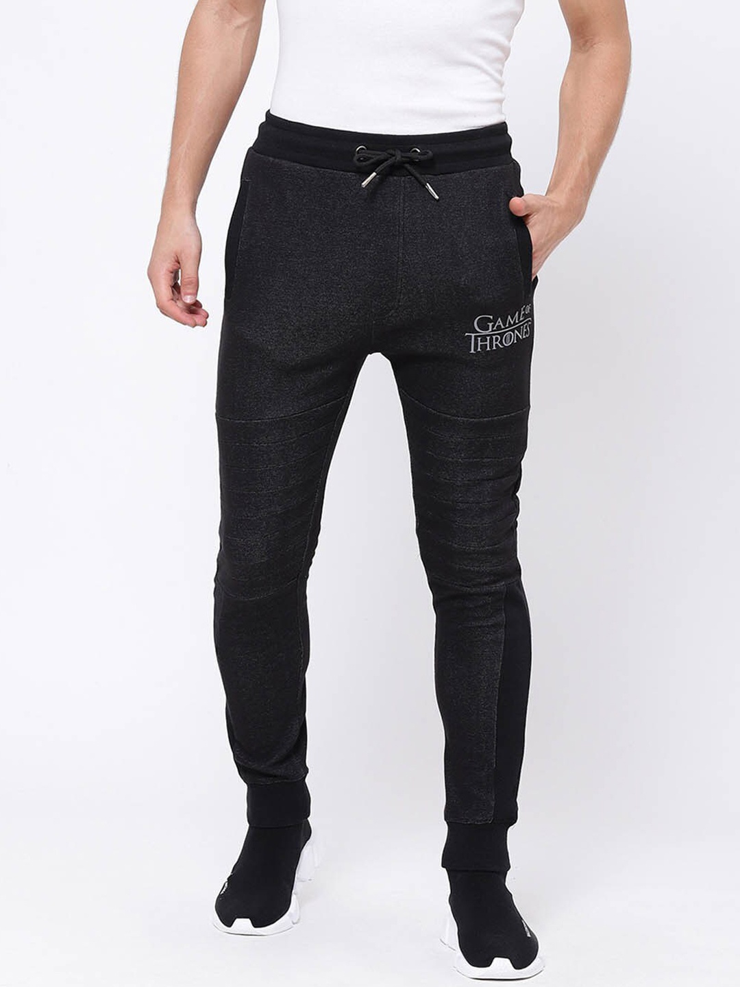 

Free Authority Men Black Game of Thrones Pure Cotton Joggers
