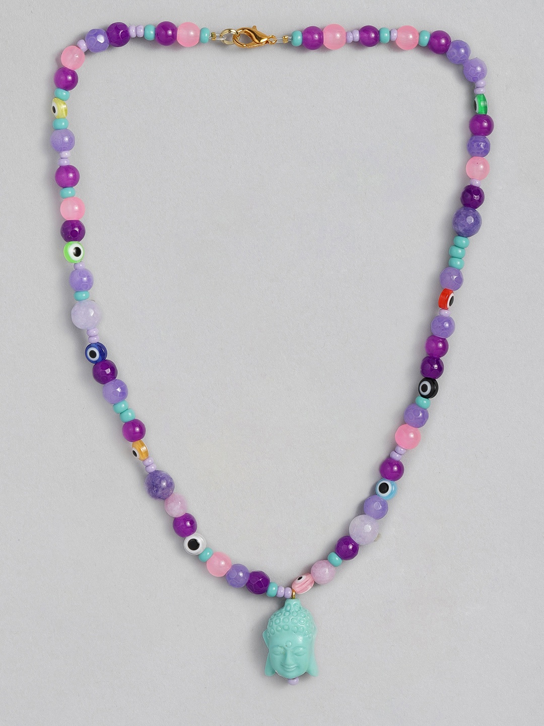 

CHINI C Purple & Blue Handcrafted Necklace