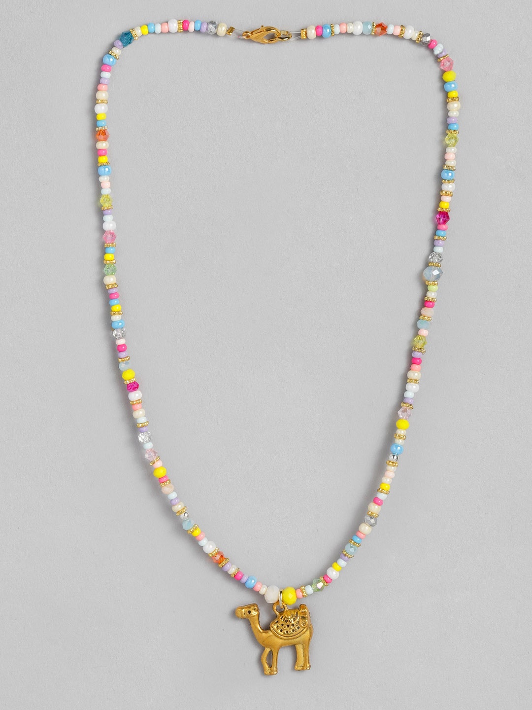

CHINI C White & Blue Handcrafted Necklace