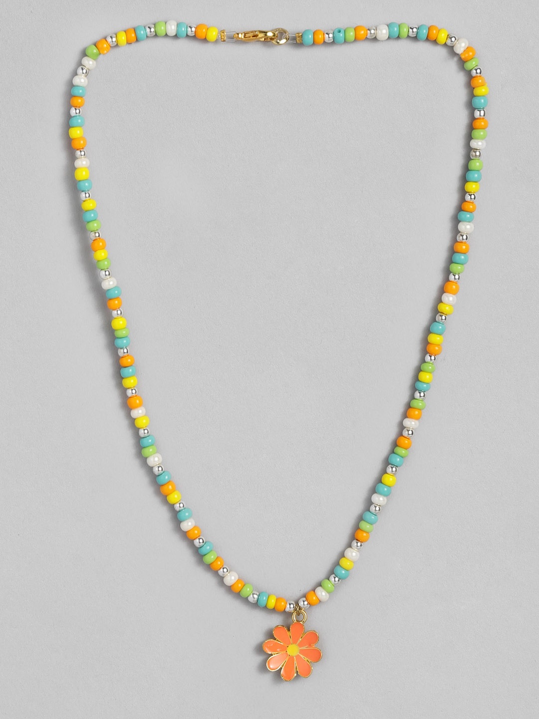 

CHINI C Orange & Blue Handcrafted Necklace