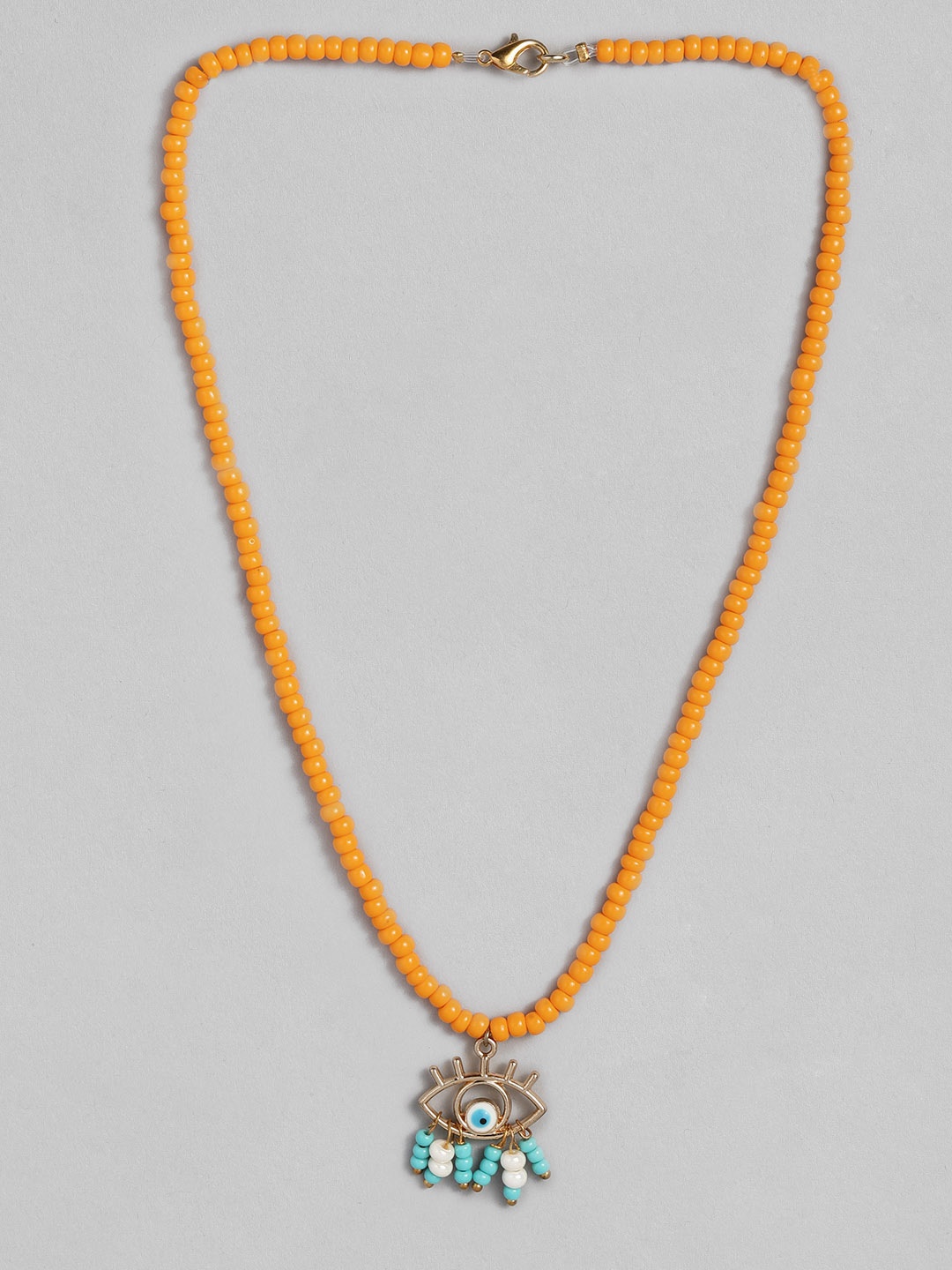 

CHINI C Orange & Blue Handcrafted Necklace