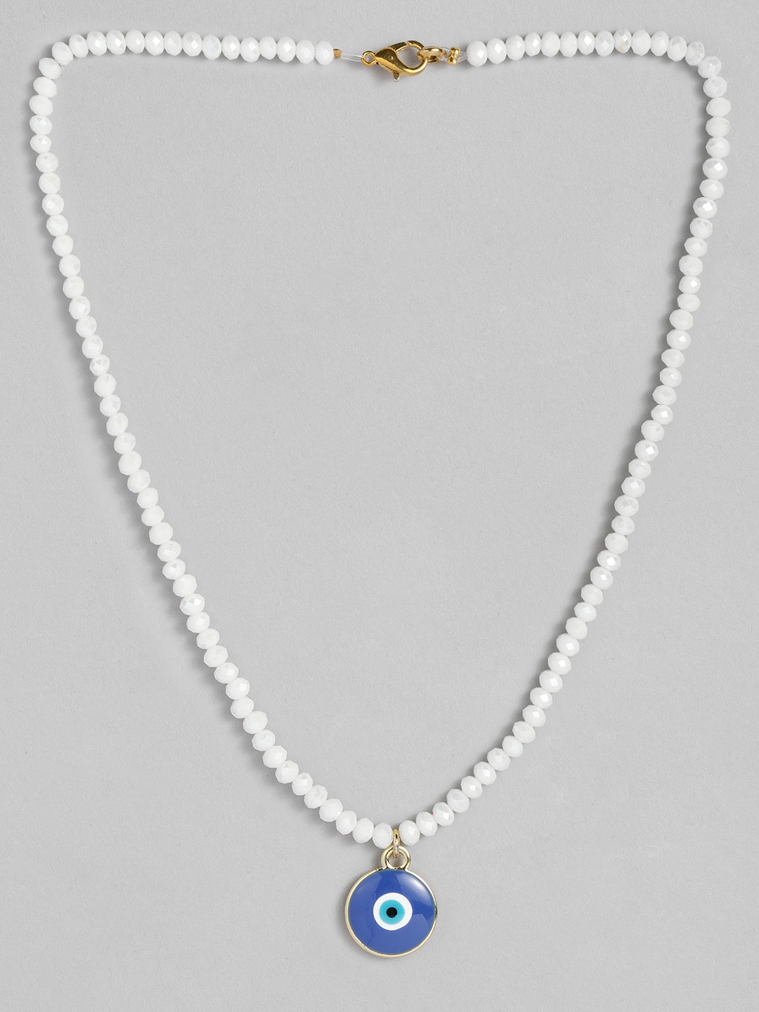

CHINI C White Evil Eye Pendant Necklace