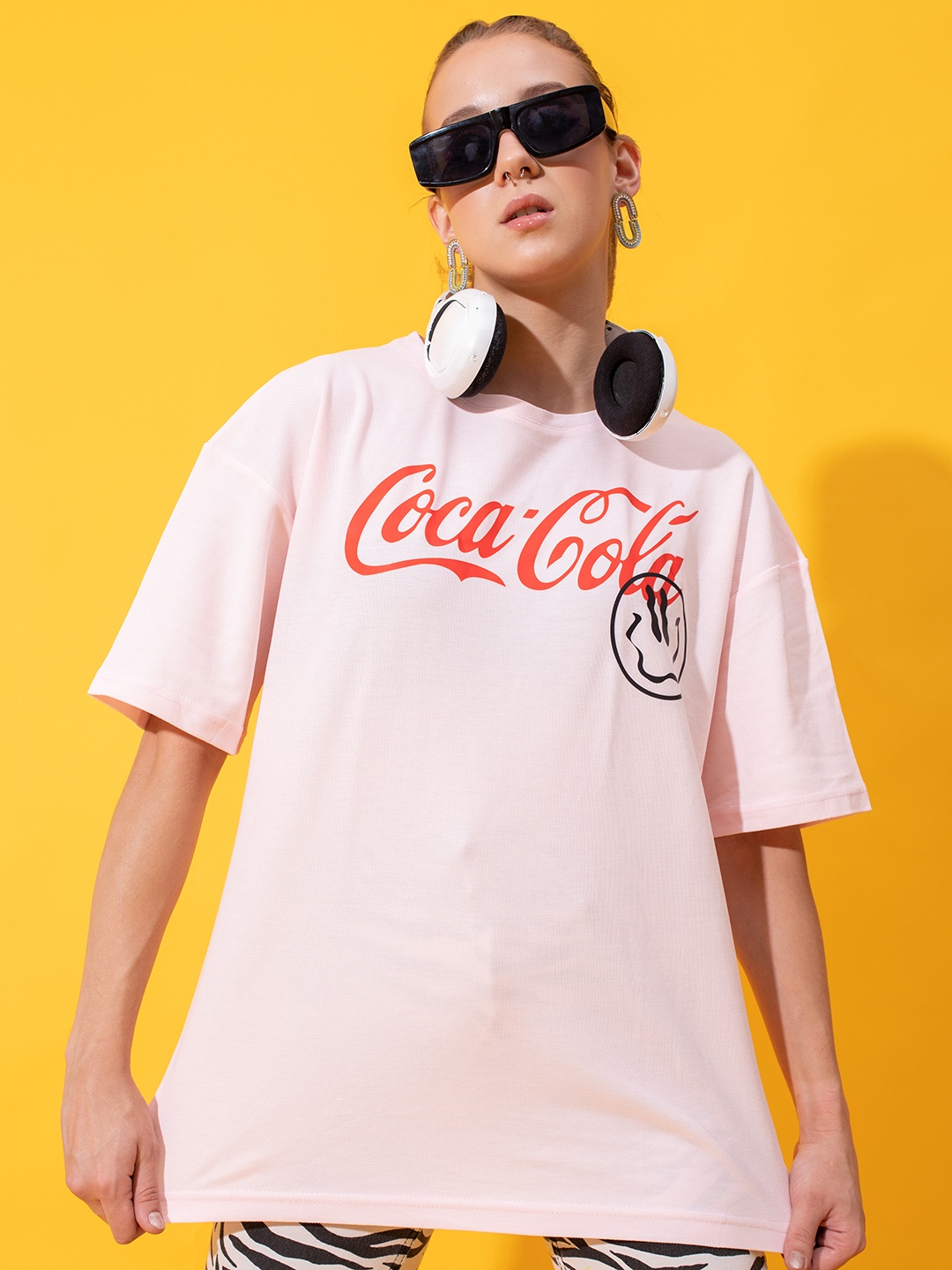 

Stylecast X Hersheinbox Women Pink Pure Cotton Typography Printed Boxy T-shirt