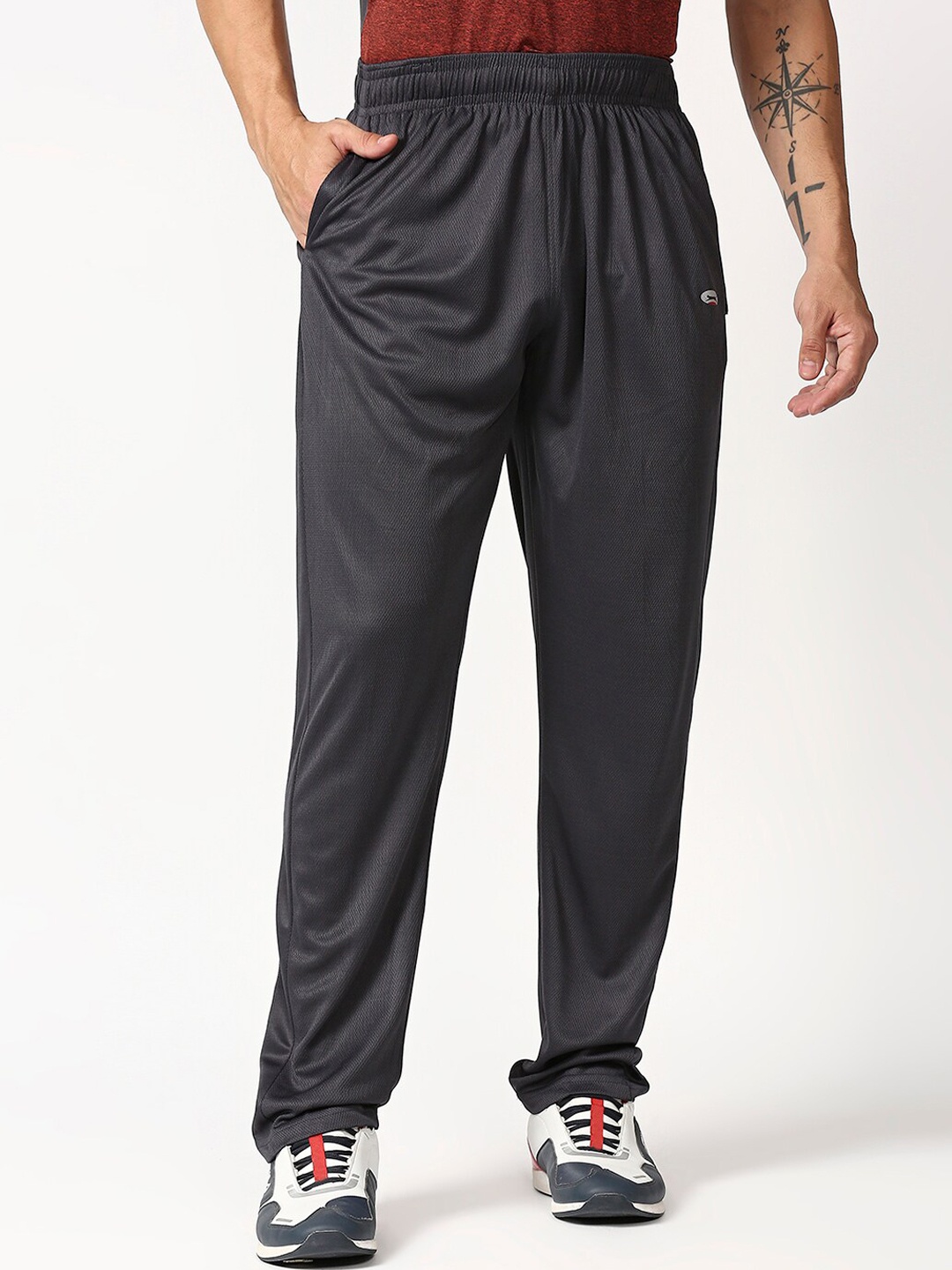 

Black Panther Men Charcoal Solid Act-Fit Track Pant