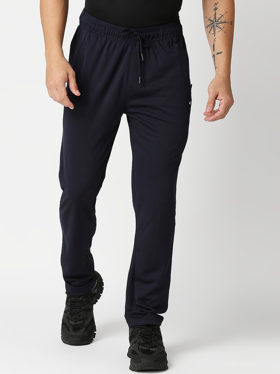 

Black Panther Men Navy Blue Solid Acti-Fit Track Pants