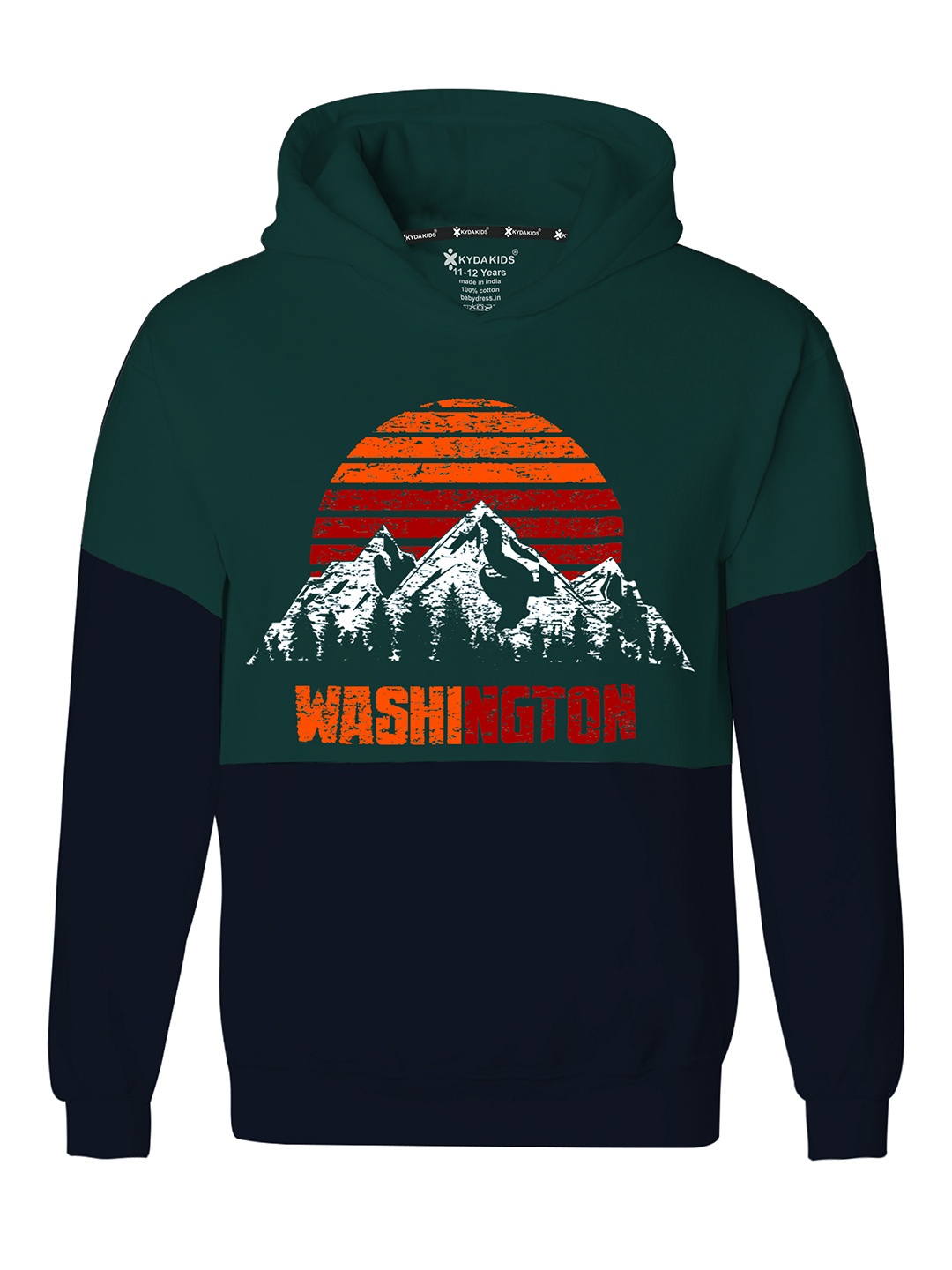 

KYDA KIDS Boys Pure Cotton Green Printed Sweatshirt