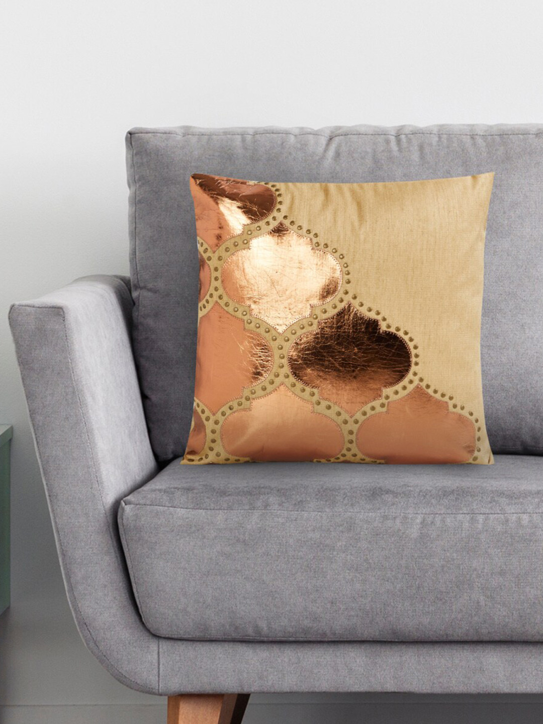 

Home Centre Beige Embellished Square Cushion Covers