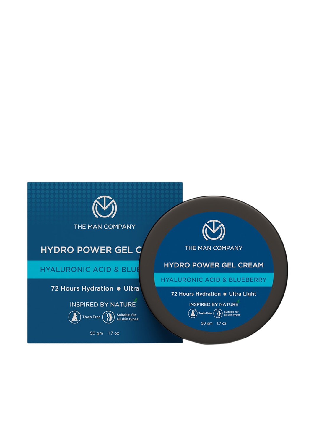 

THE MAN COMPANY Men Hyaluronic Acid & Blueberry Hydro Power Gel Cream - 50gm, Blue