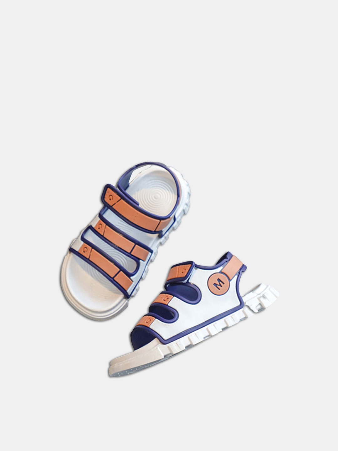 

Hopscotch Boys White & Blue Comfort Sandals