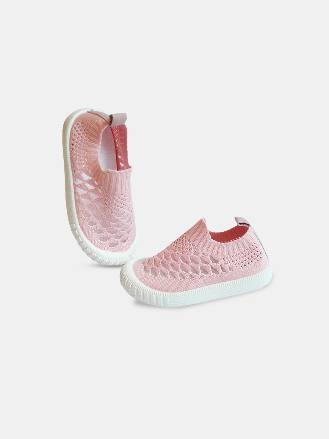 

Hopscotch Girls Pink Textured Slip-On Sneakers