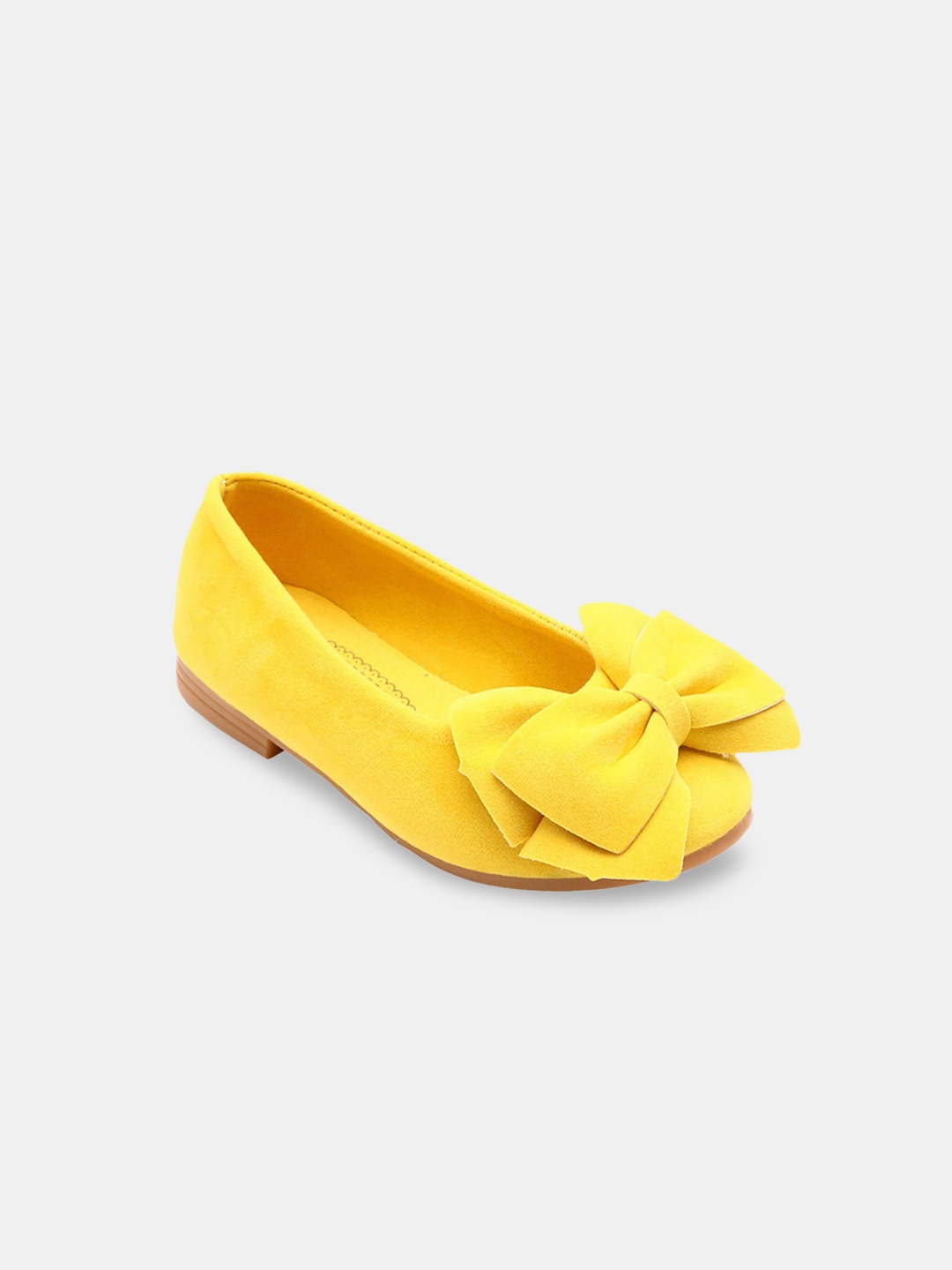 

Hopscotch Girls Yellow Ballerinas with Bows Flats